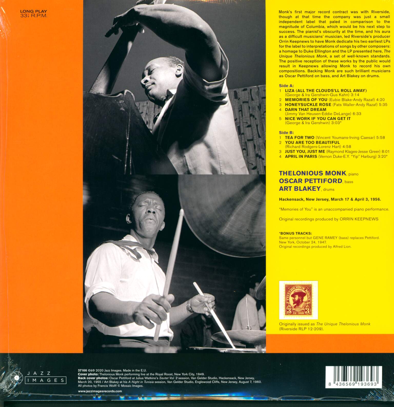 Thelonious Monk: The Unique Thelonious Monk, 1×LP (Vinyl)