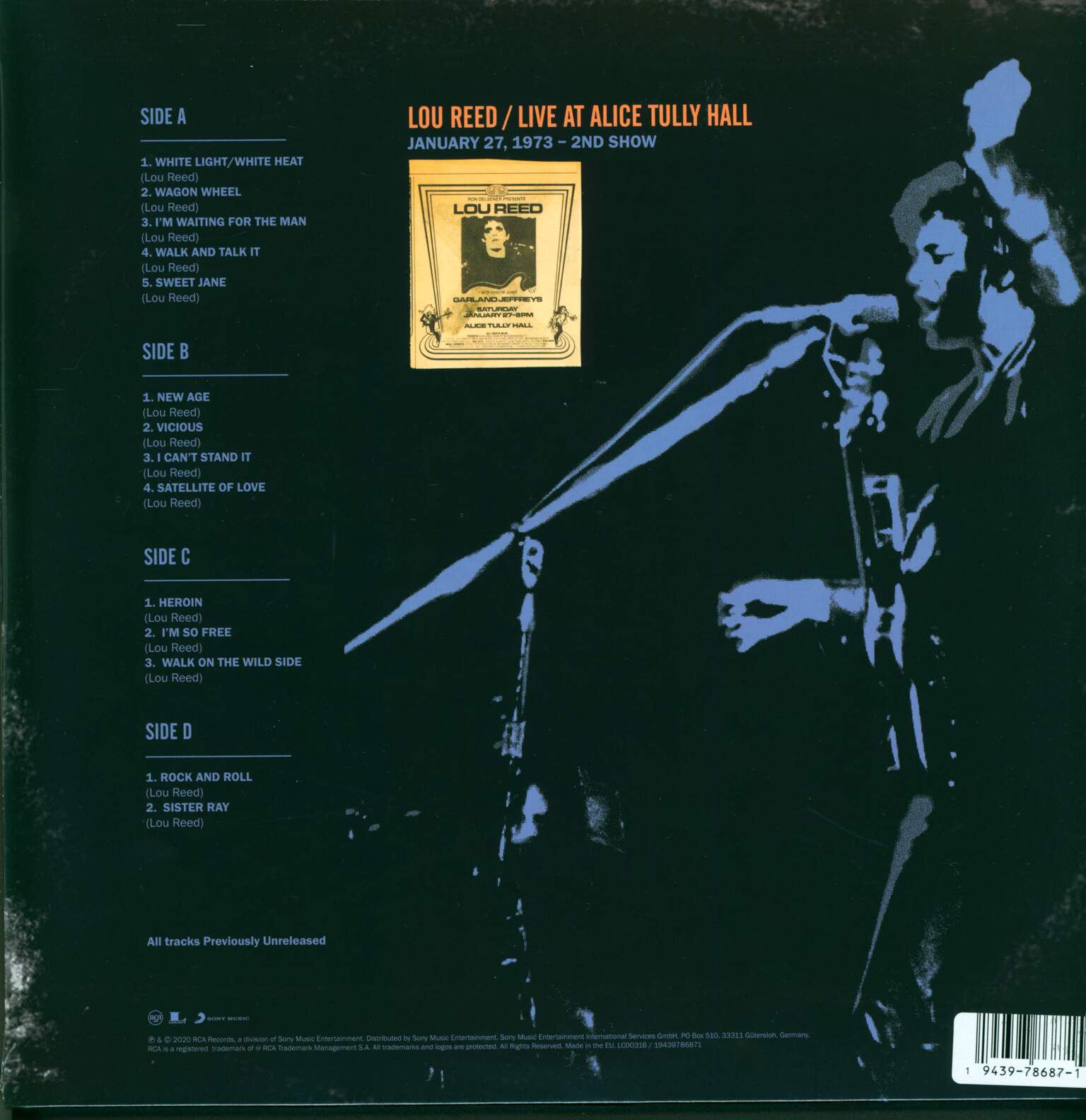 Lou Reed: Live At Alice Tully Hall, 2×LP (Vinyl)
