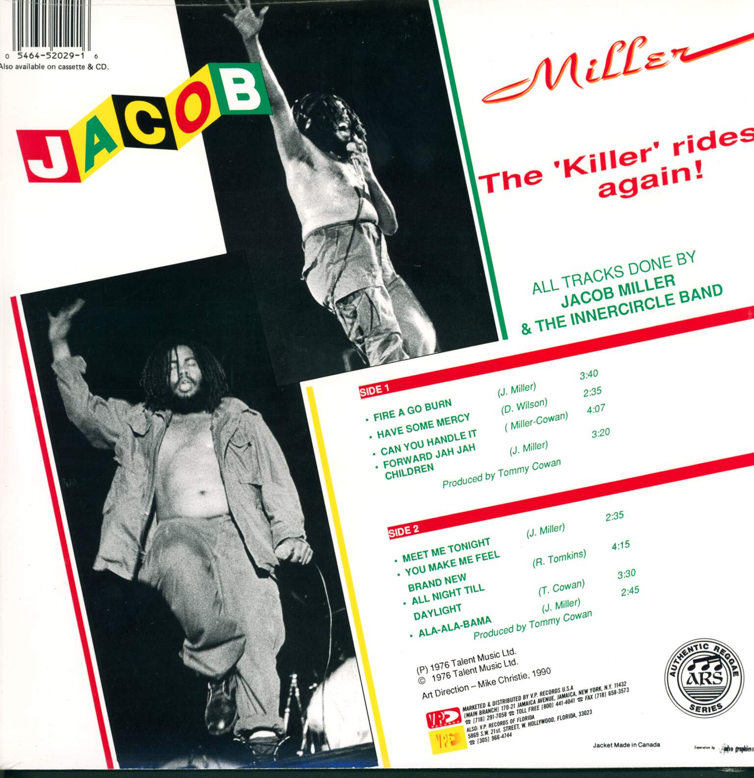 Jacob Miller: The 'Killer' Rides Again, LP (Vinyl)