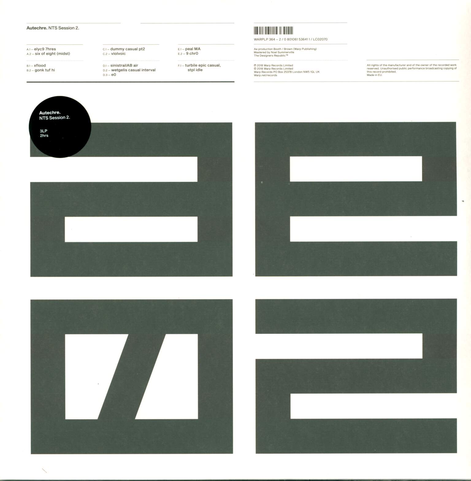Autechre: NTS Session 2, 3×LP (Vinyl)