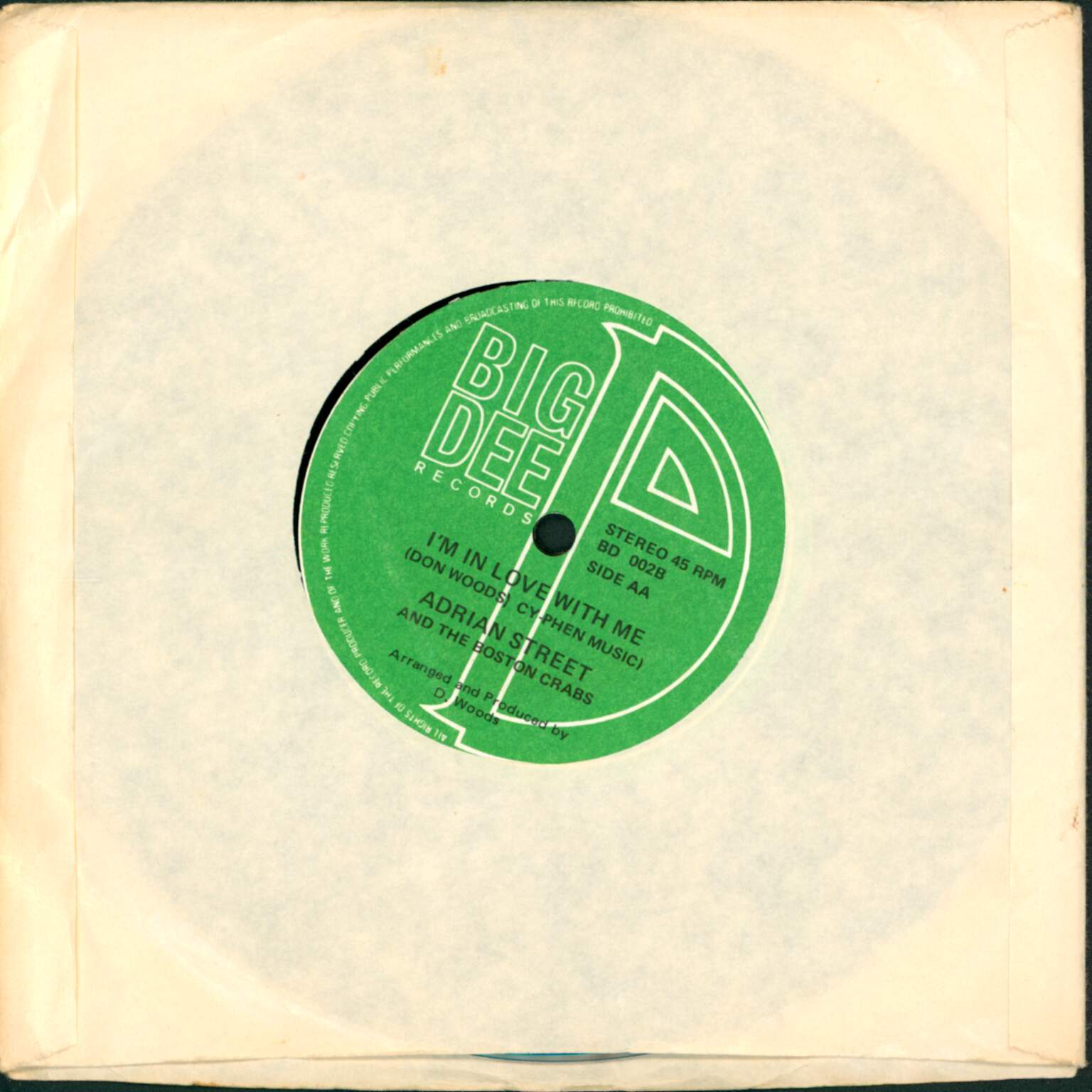 Adrian Street: Imagine What I Could Do To You / I'm In Love With Me, 1×7" Single (Vinyl)