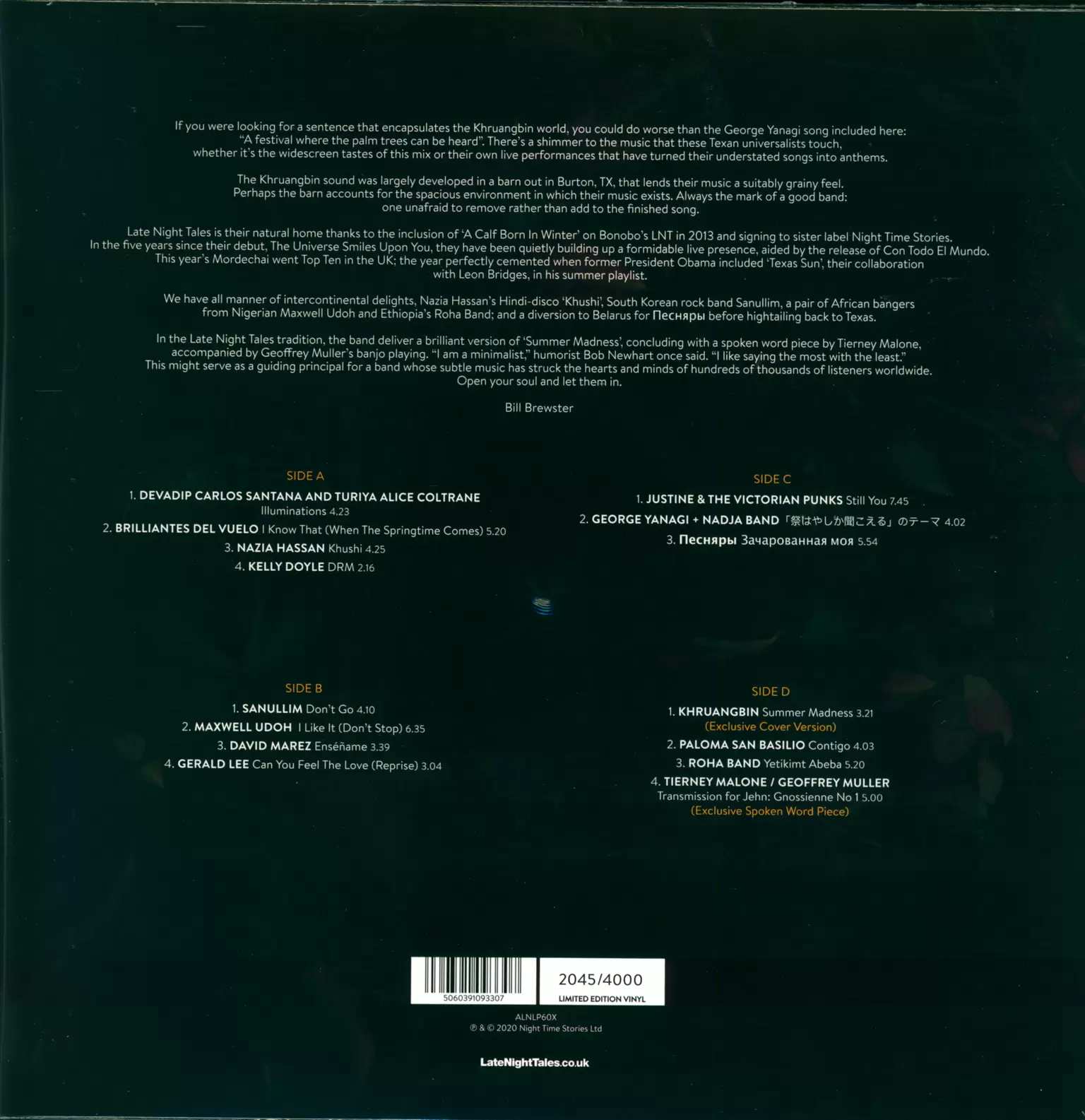 Khruangbin: LateNightTales, 2×LP (Vinyl)