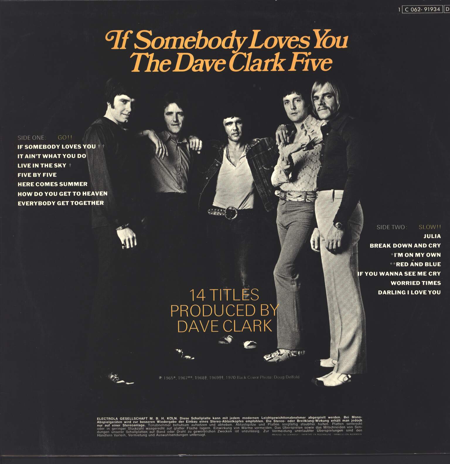 The Dave Clark Five: If Somebody Loves You, 1×LP (Vinyl)