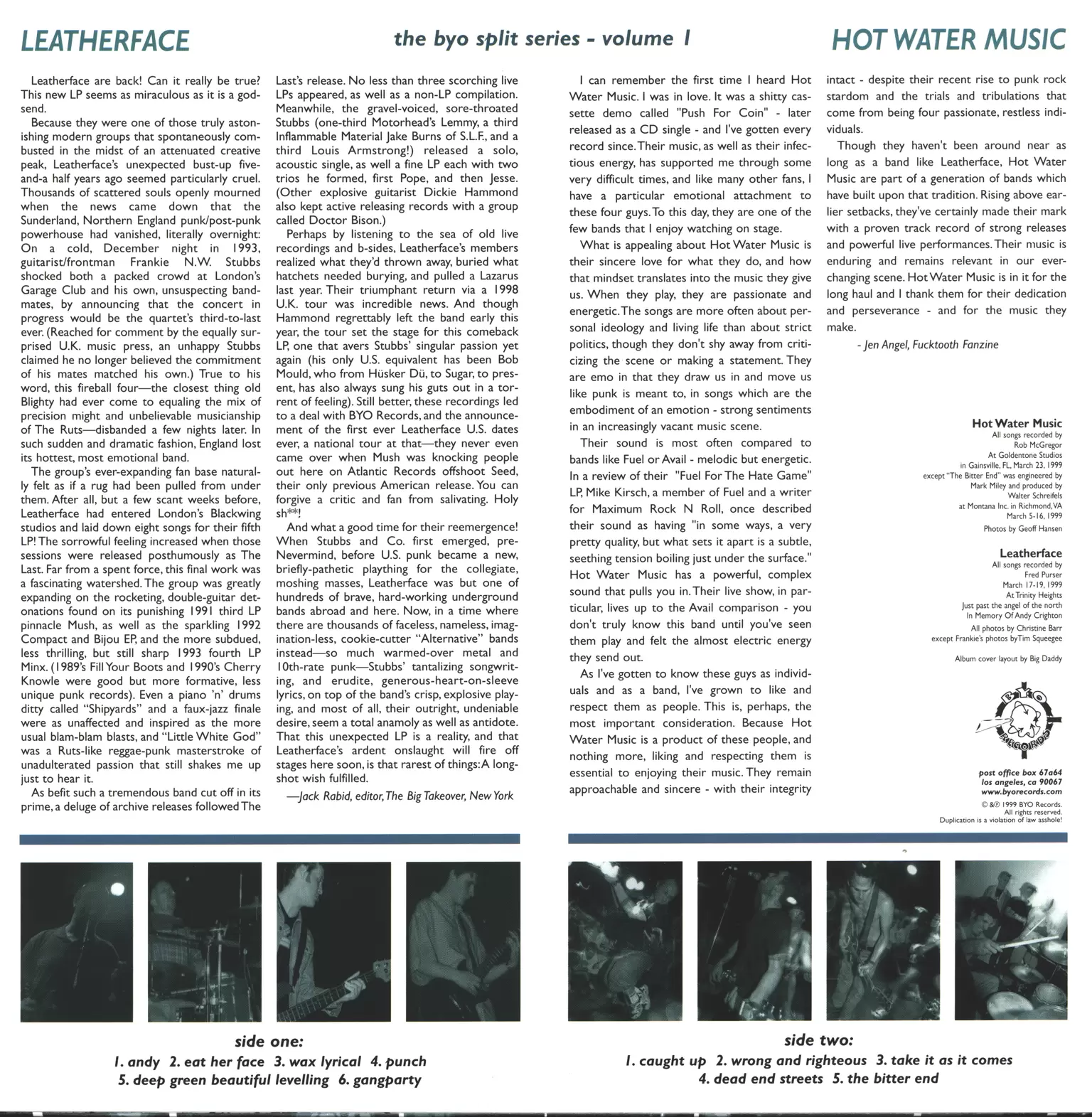 Leatherface: BYO Split Series / Volume I, 1×LP (Vinyl)