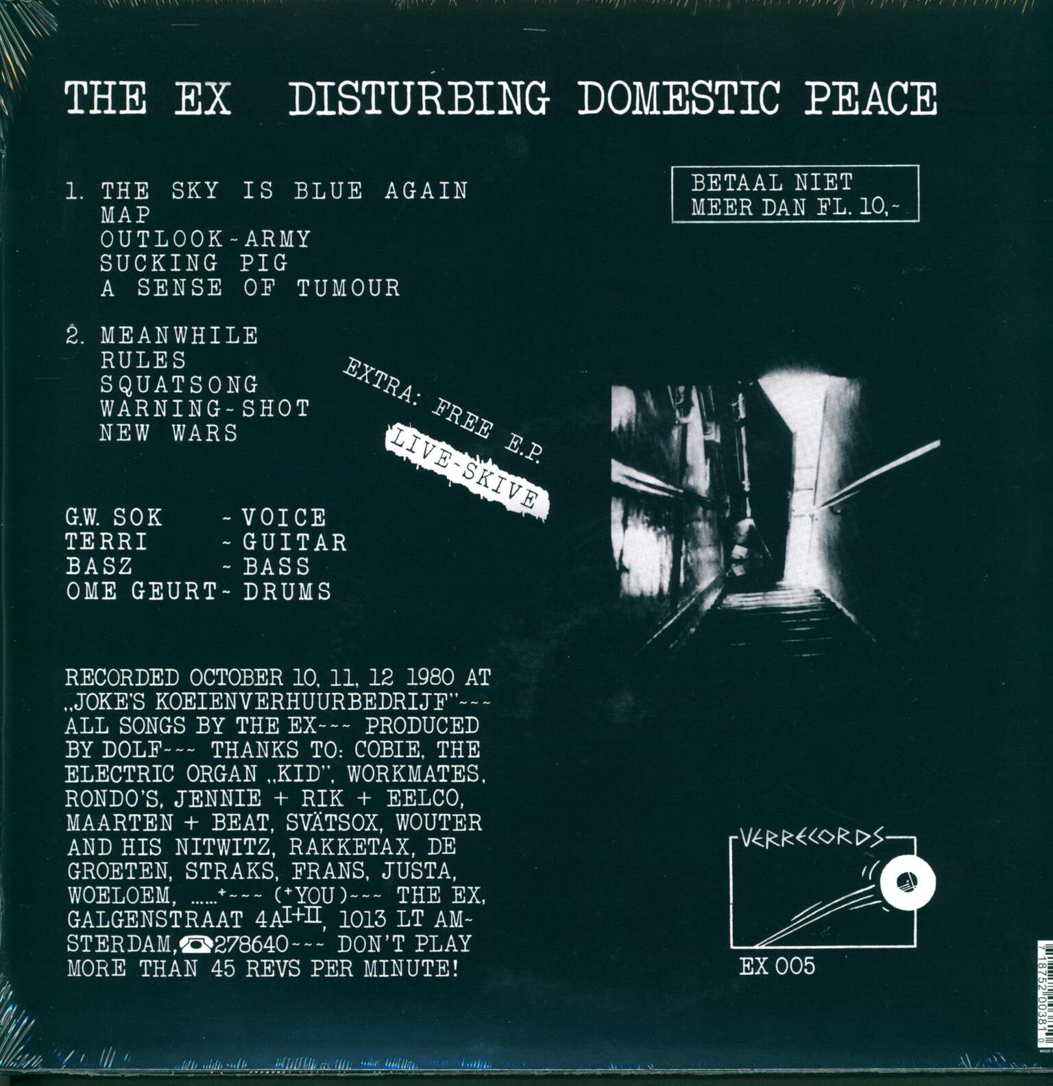 The Ex: Disturbing Domestic Peace, 1×7" Single (Vinyl), 1×LP (Vinyl)