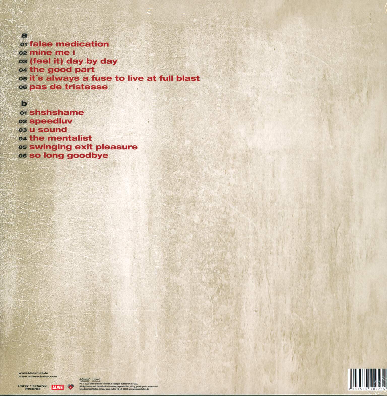 Blackmail: Tempo Tempo, 1×LP (Vinyl)