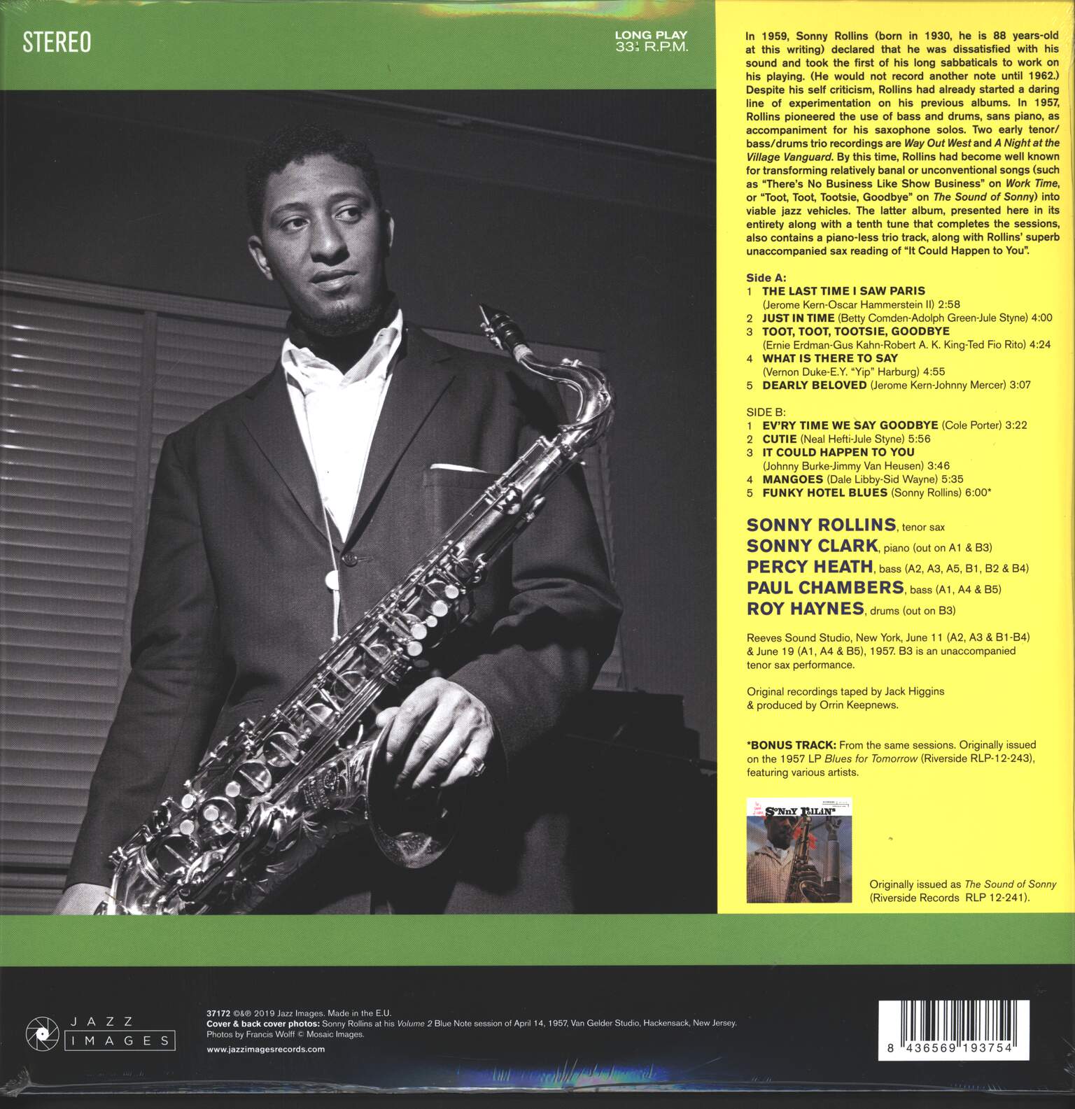Sonny Rollins: The Sound Of Sonny, 1×LP (Vinyl)