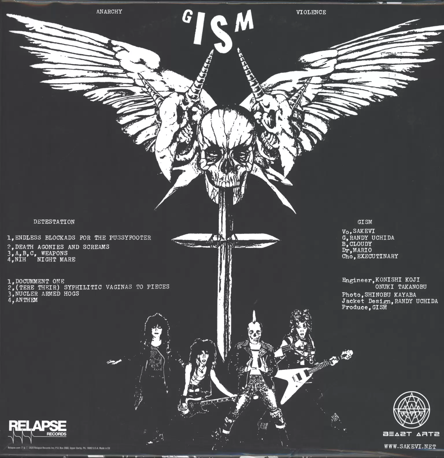 G.I.S.M.: Detestation, 1×12" Maxi Single (Vinyl)