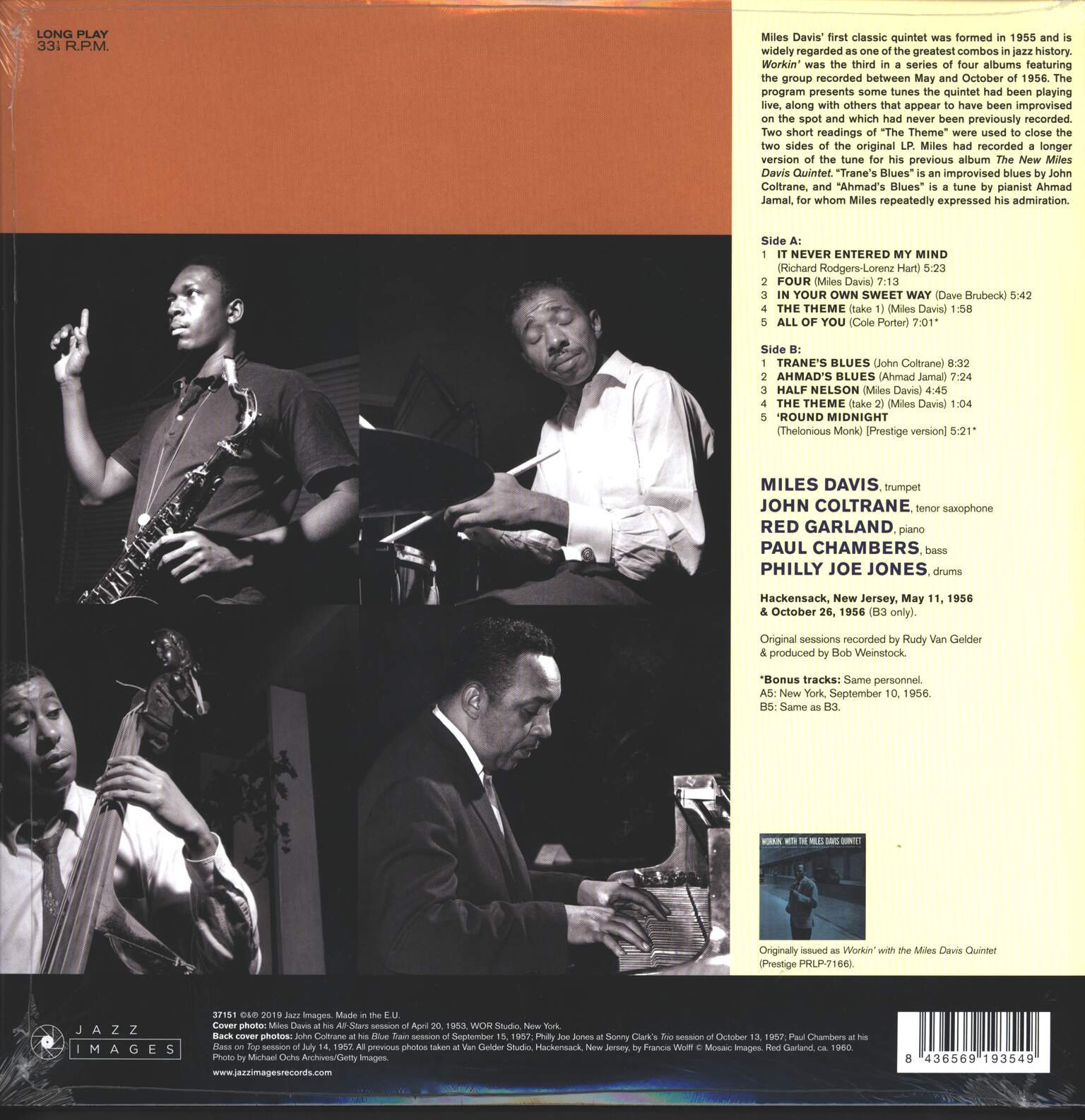 Miles Davis: Workin’, 1×LP (Vinyl)