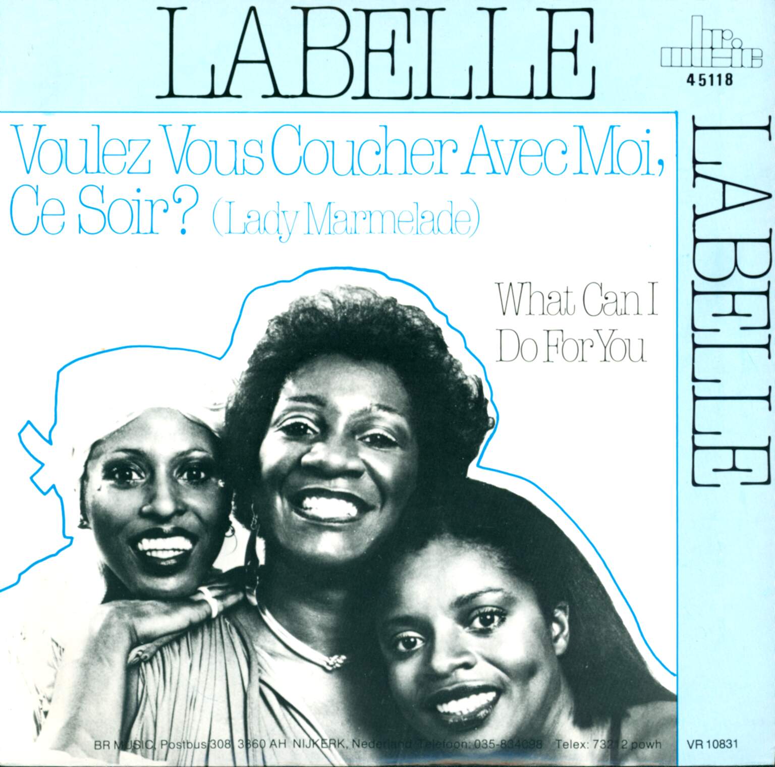 LaBelle: Voulez Vous Coucher Avec Moi Ce Soir? (Lady Marmelade), 1×7" Single (Vinyl)