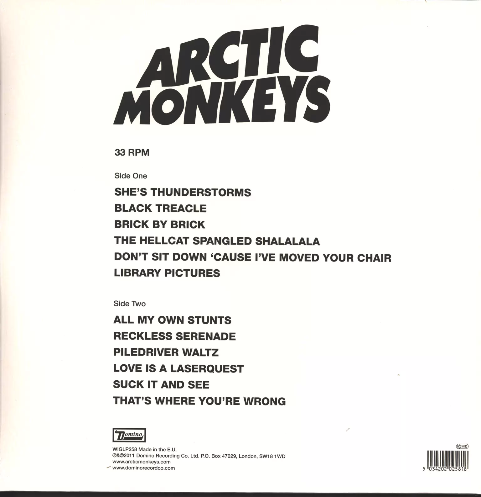 Arctic Monkeys: Suck It And See, 1×LP (Vinyl)