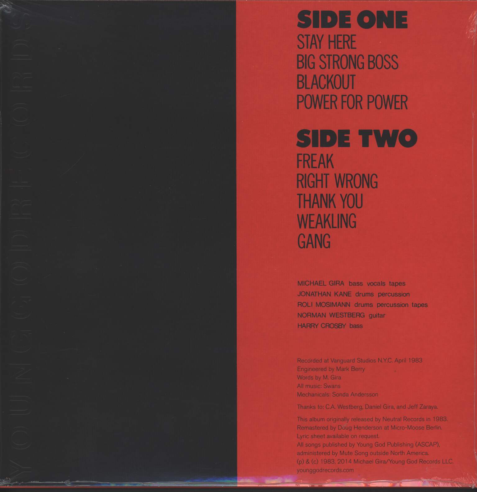 Swans: Filth, 1×LP (Vinyl)