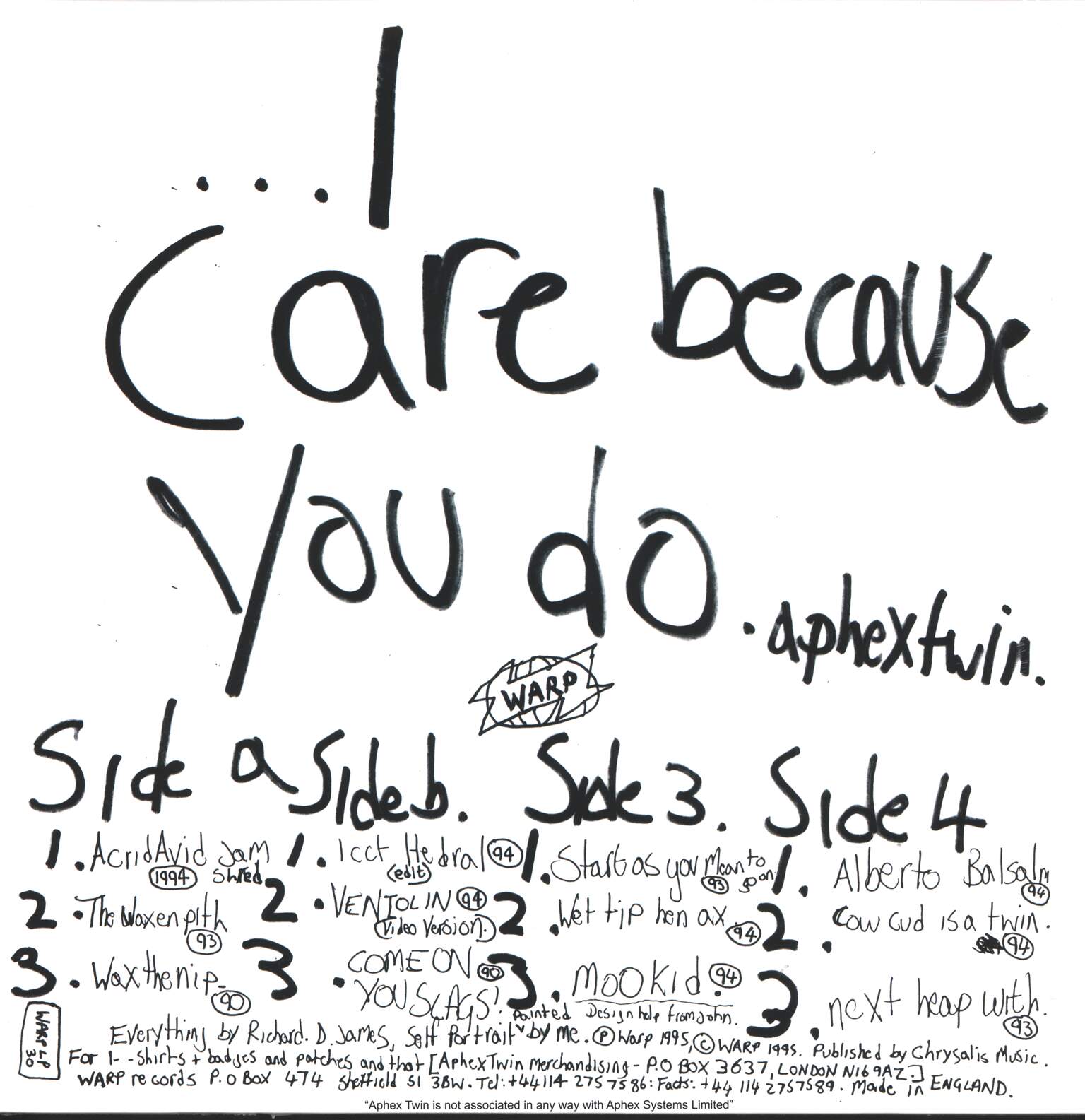 Aphex Twin: ...I Care Because You Do, 2×LP (Vinyl)