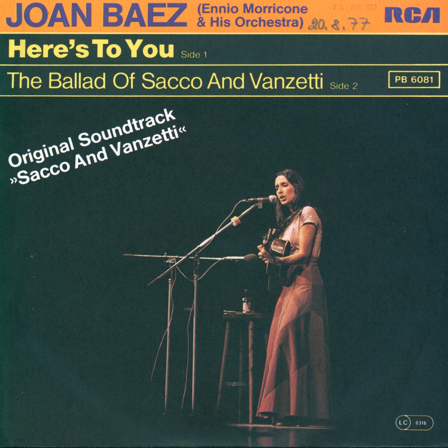Joan Baez: Here's To You, 1×7" Single (Vinyl)