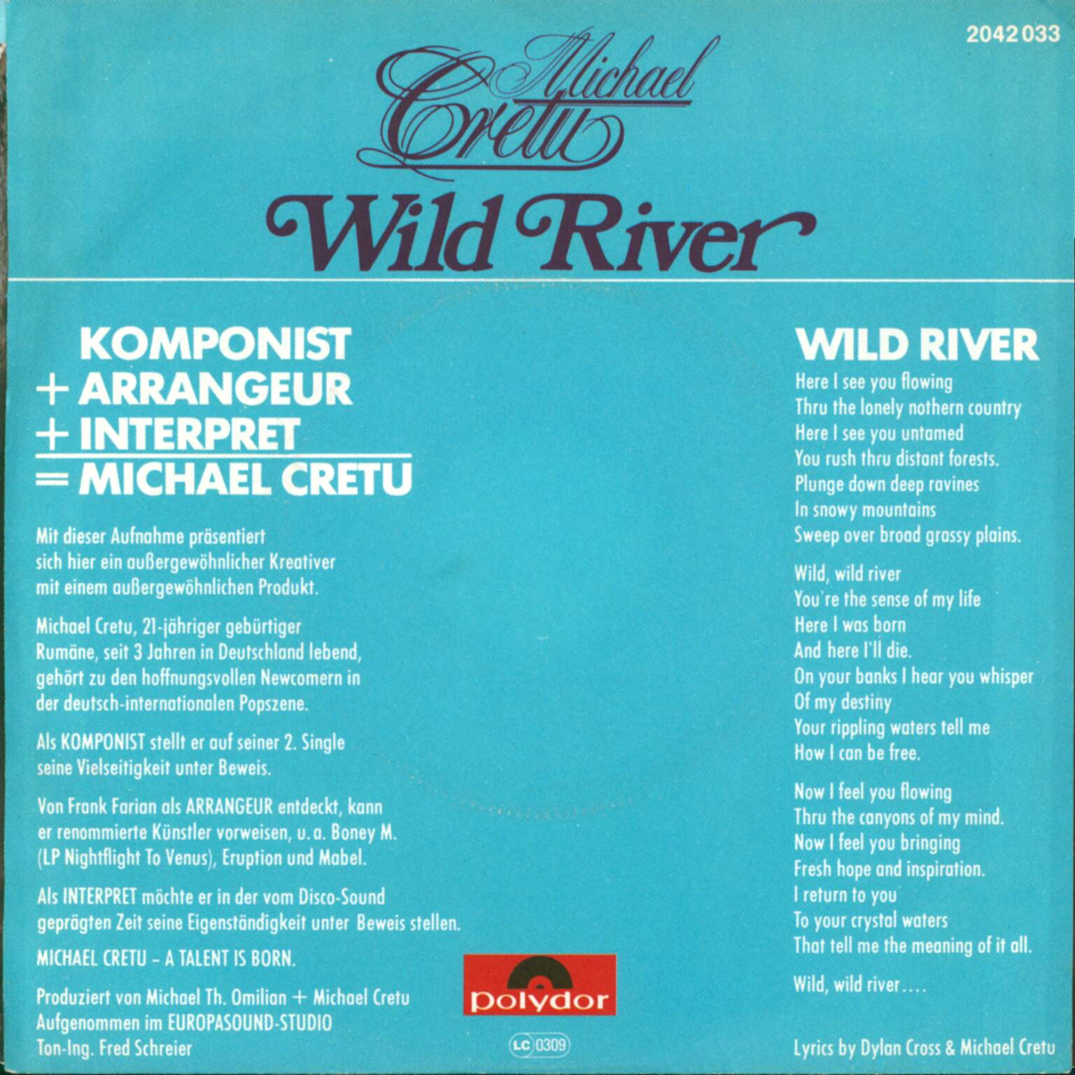Michael Cretu: Wild River, 1×7" Single (Vinyl)