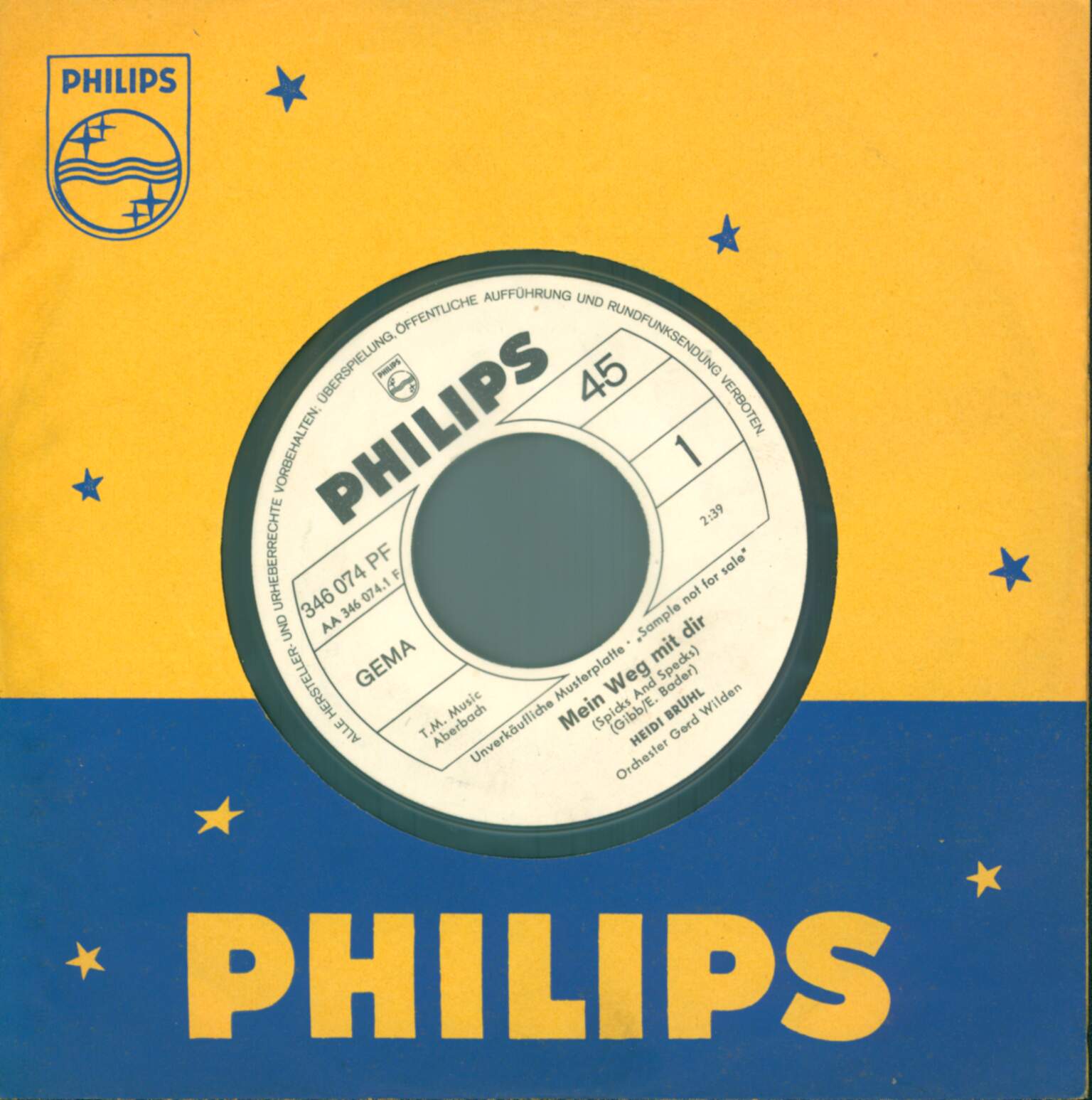 Heidi Brühl: Mein Weg Mit Dir, 1×7" Single (Vinyl)