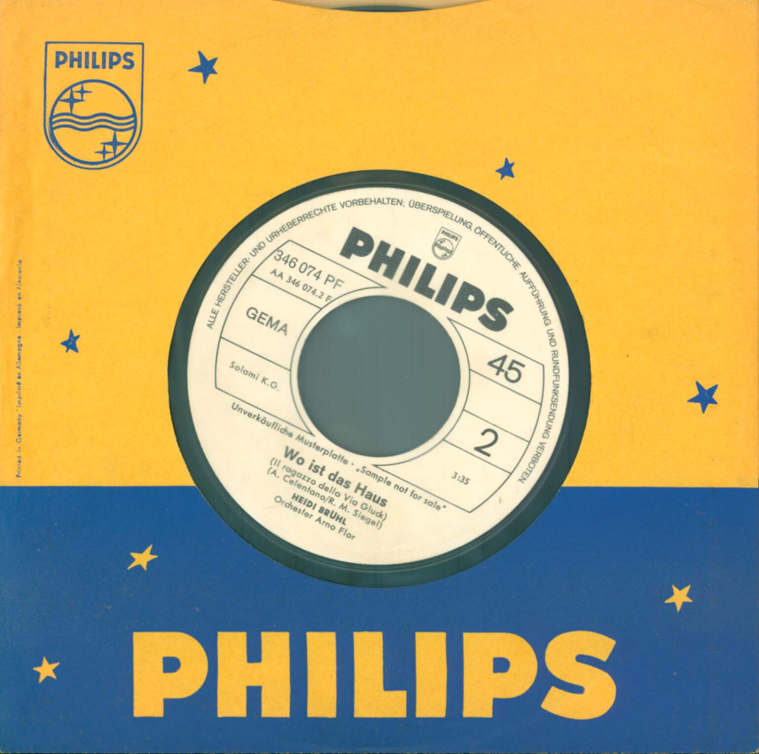Heidi Brühl: Mein Weg Mit Dir, 1×7" Single (Vinyl)