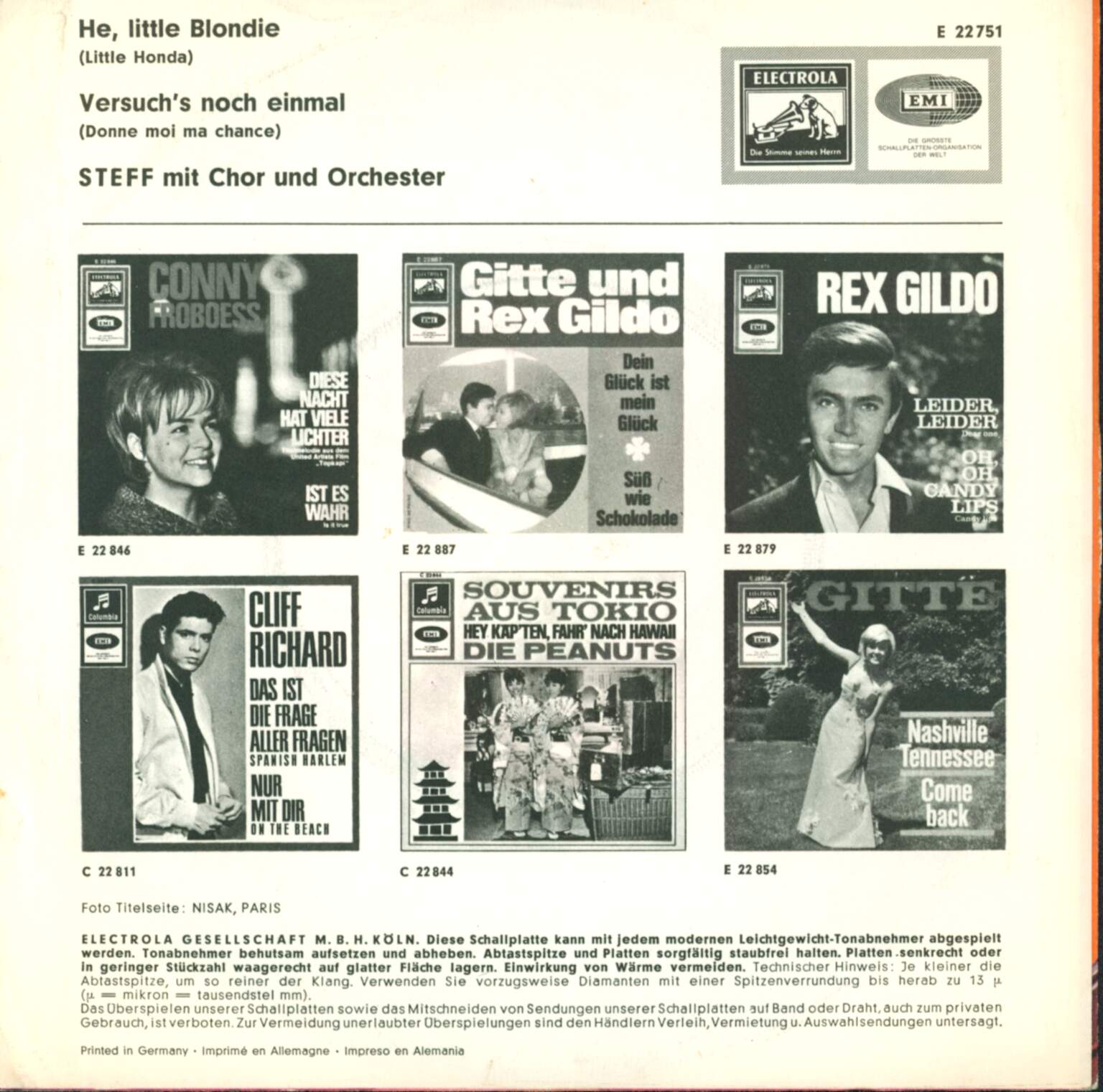 Stephan Sulke: He, Little Blondie, 1×7" Single (Vinyl)