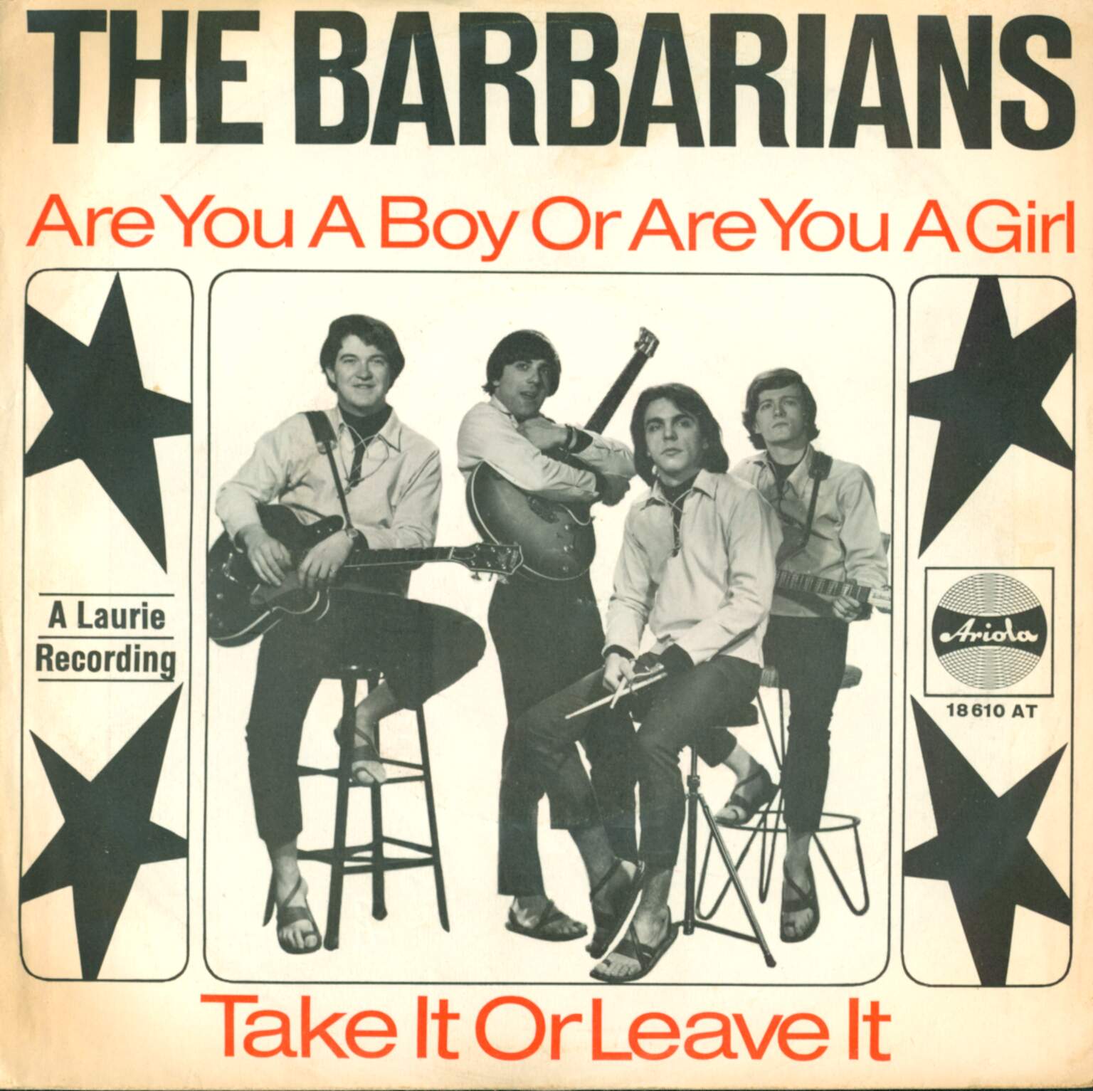 The Barbarians: Are You A Boy Or Are You A Girl, 1×7" Single (Vinyl)