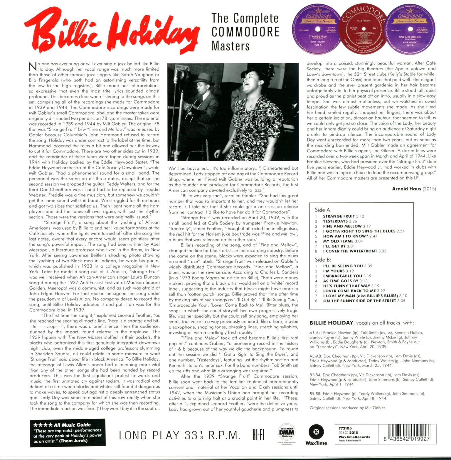 Billie Holiday: The Complete Commodore Masters, 1×LP (Vinyl)