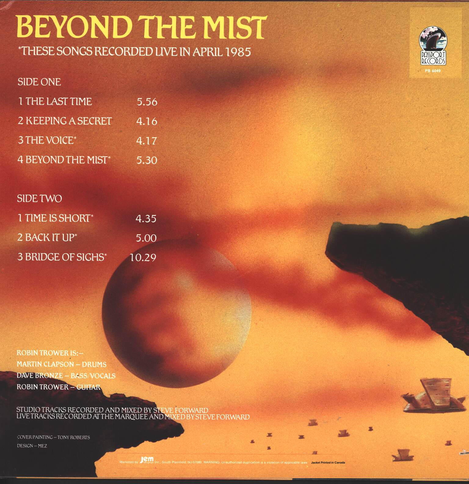 Robin Trower: Beyond The Mist, LP (Vinyl)