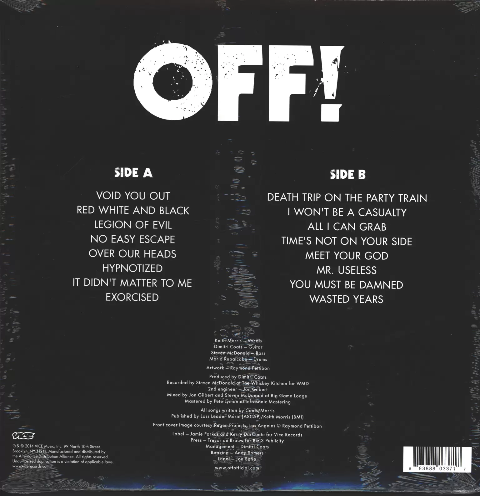 Off!: Wasted Years, 1×LP (Vinyl)