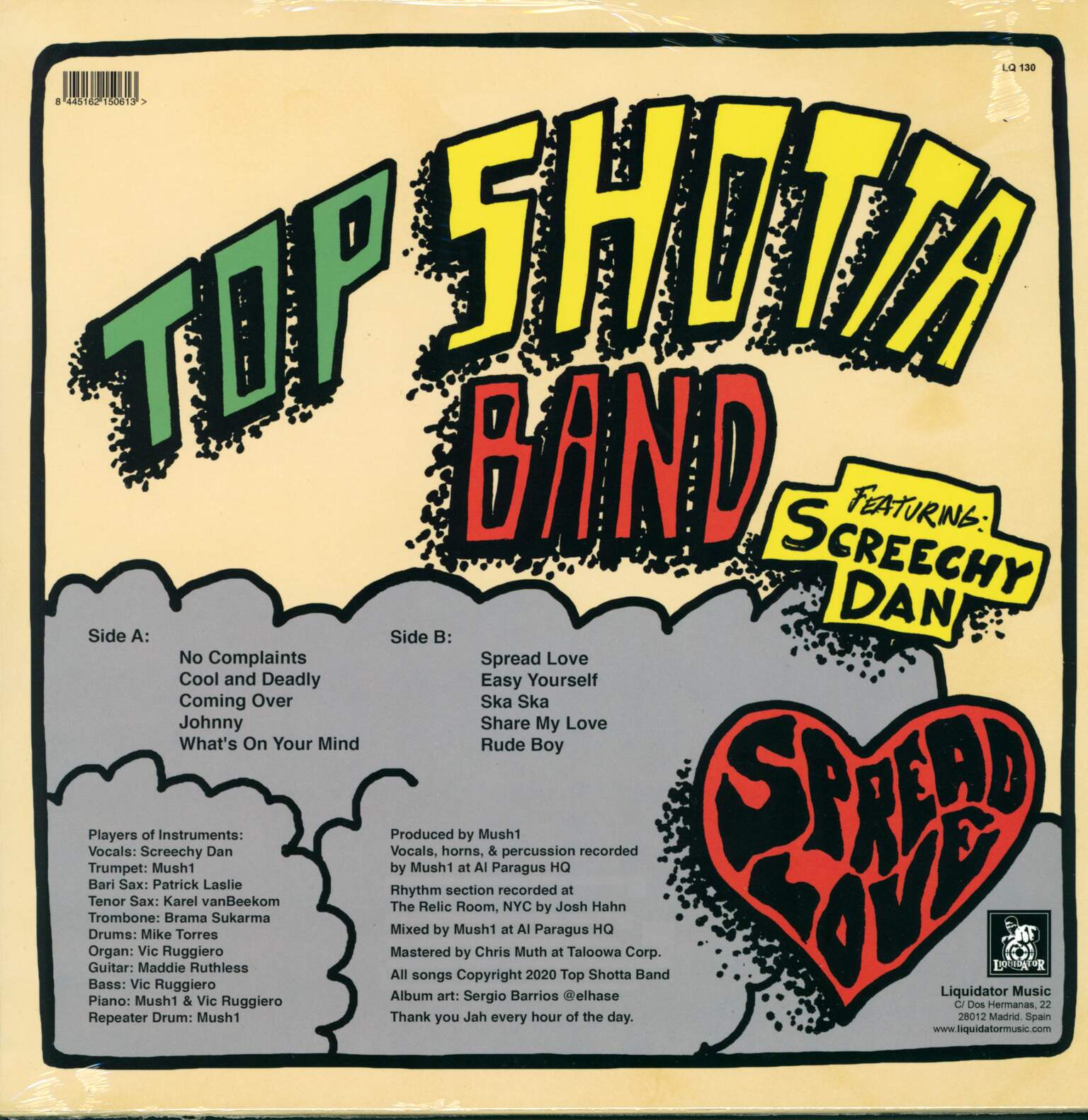 Top Shotta Band: Spread Love, 1×LP (Vinyl)