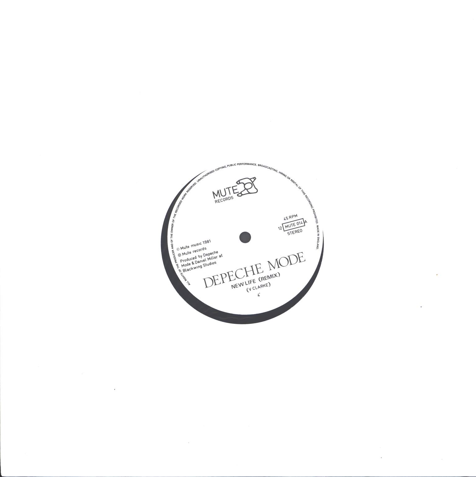 Depeche Mode: New Life (Re Mix) / Shout! (Rio Mix), 1×12" Maxi Single (Vinyl)