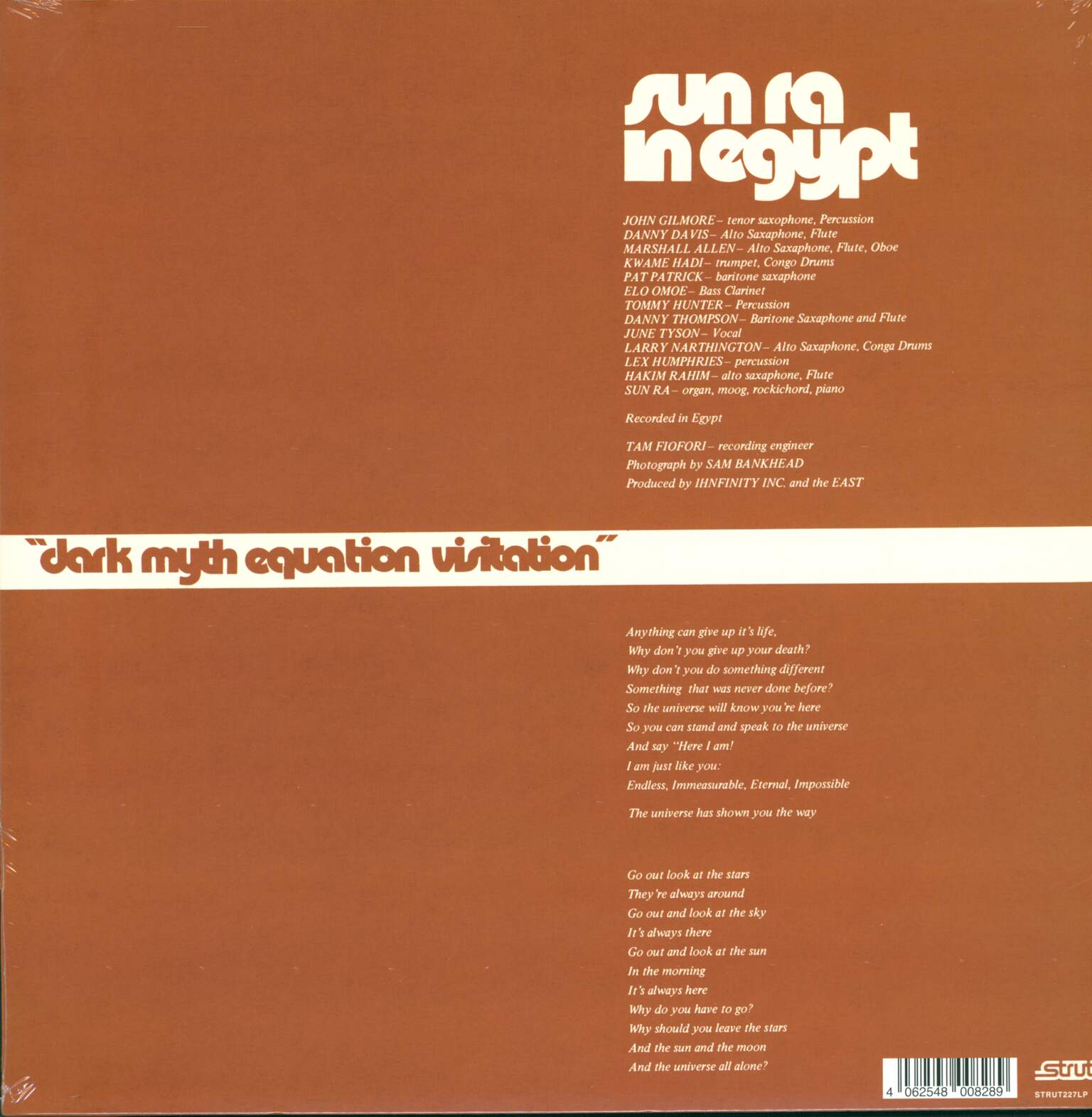 The Sun Ra Arkestra: Live In Egypt Vol. I (Nature's God) (Dark Myth Equation Visitation), 1×LP (Vinyl)