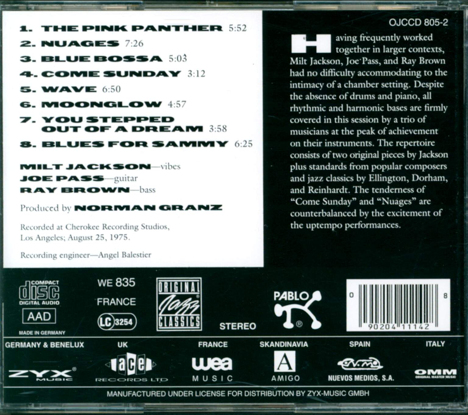 Milt Jackson: The Big 3, 1×CD