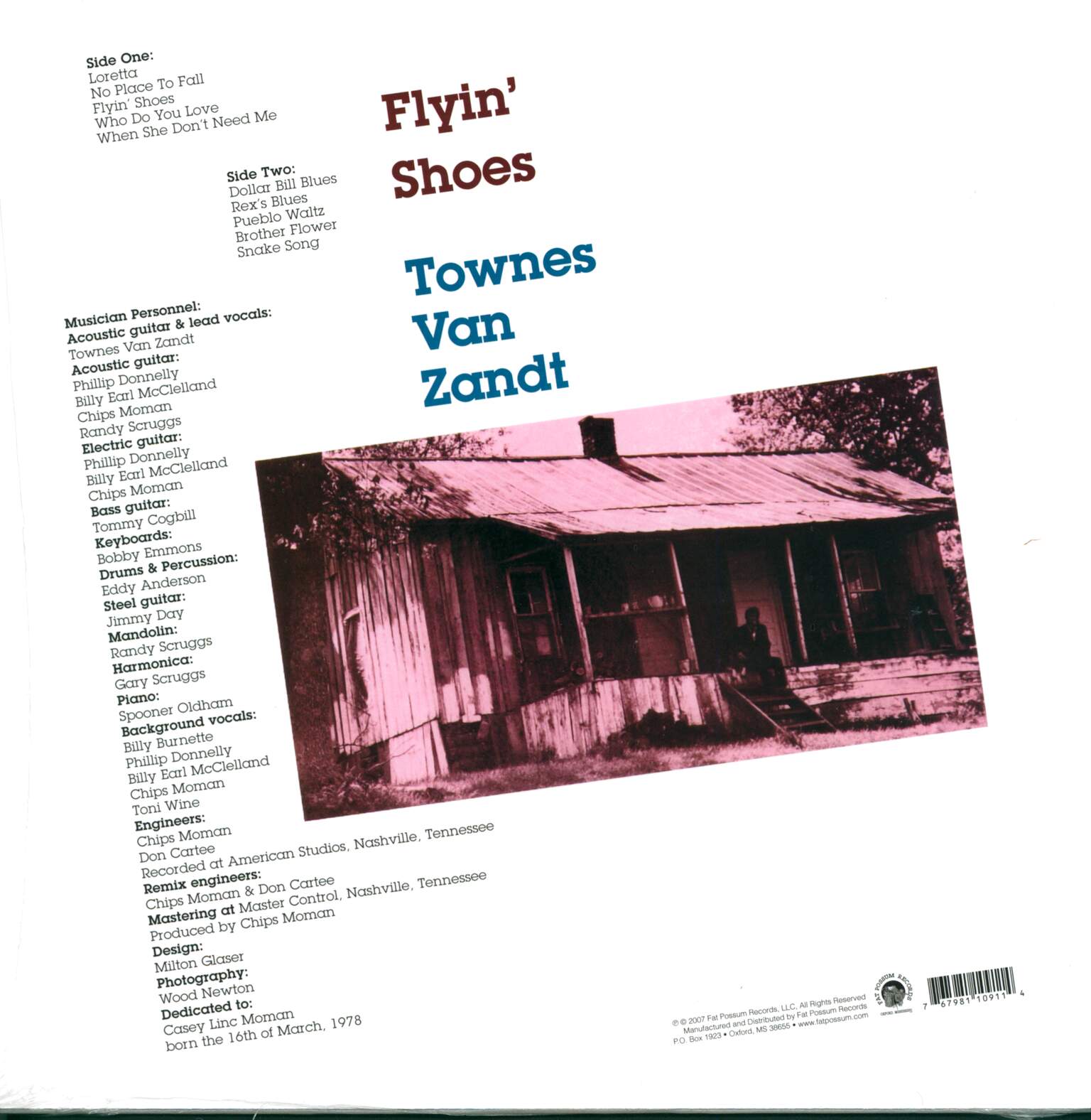 Townes Van Zandt: Flyin' Shoes, 1×LP (Vinyl)
