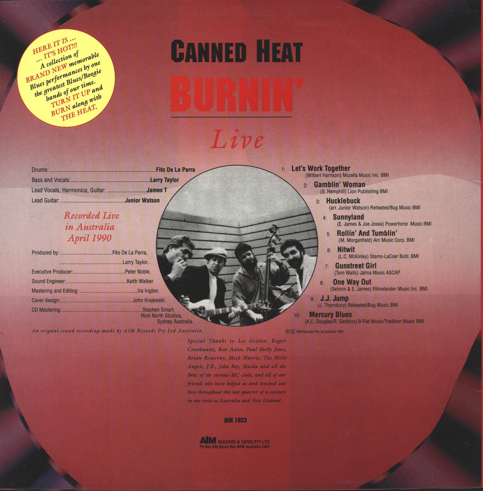 Canned Heat: Burnin', 1×LP (Vinyl)