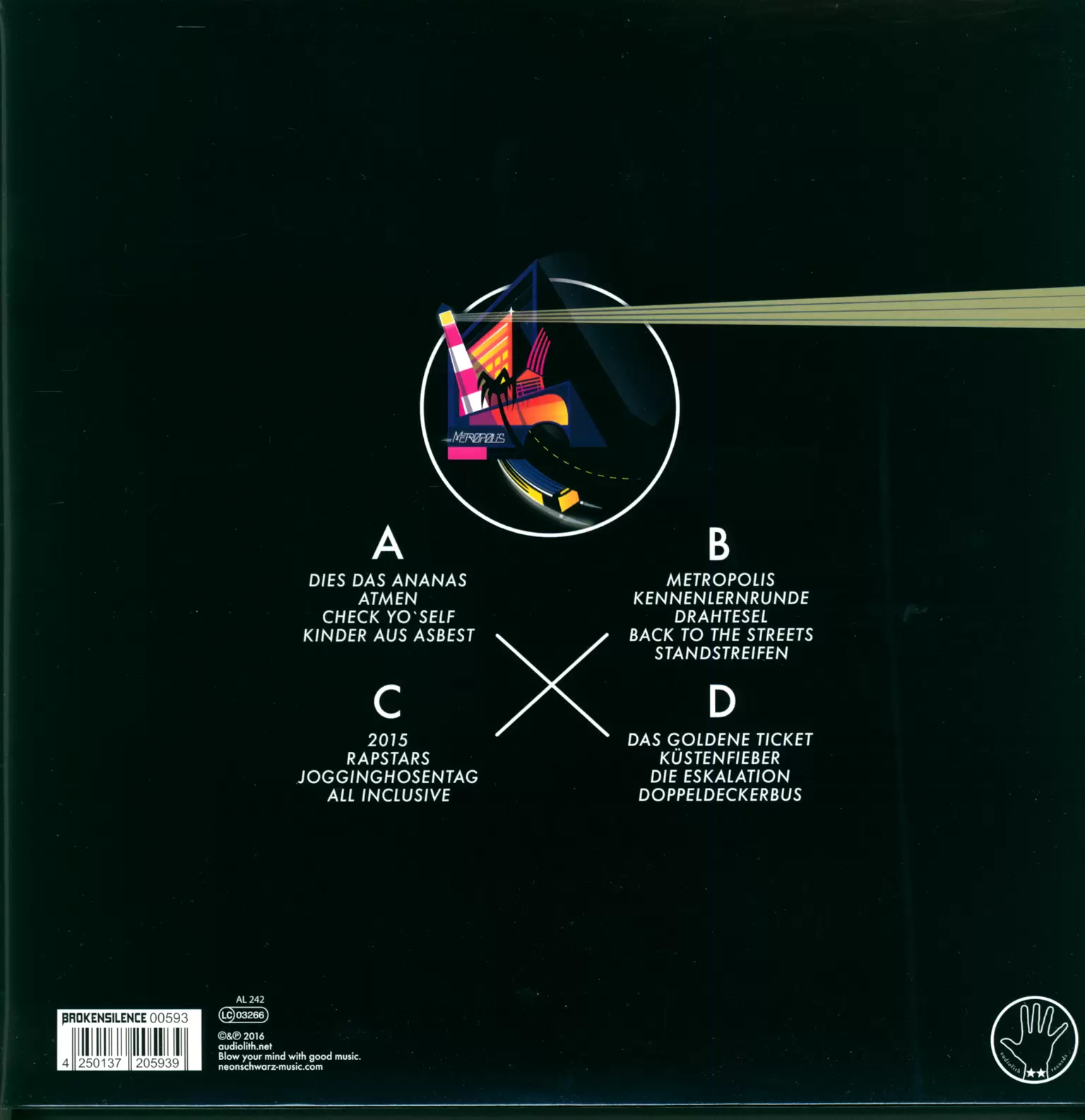 Neonschwarz: Metropolis, 2×LP (Vinyl), 2×CD