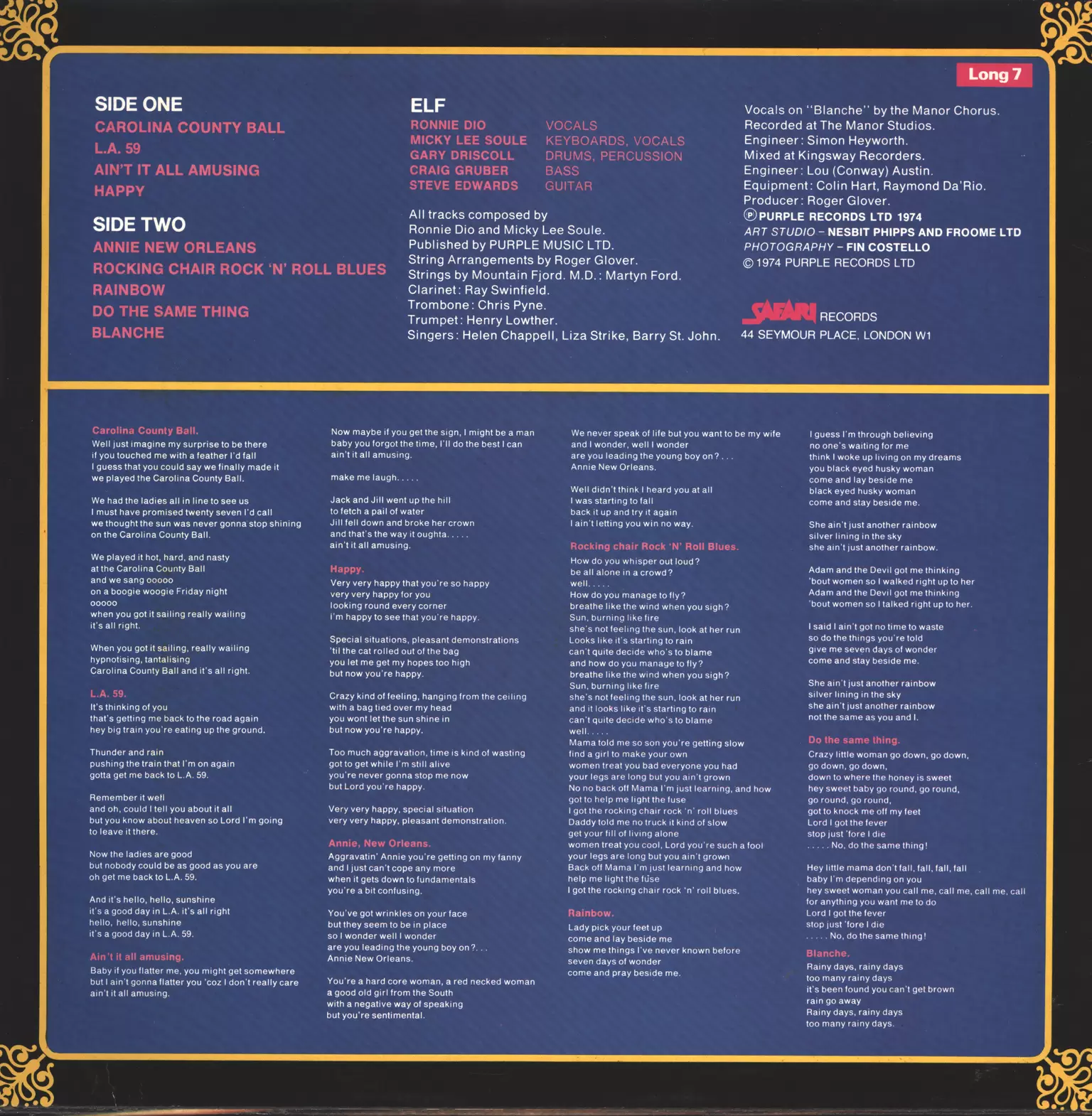 ELF: Carolina County Ball, 1×LP (Vinyl)
