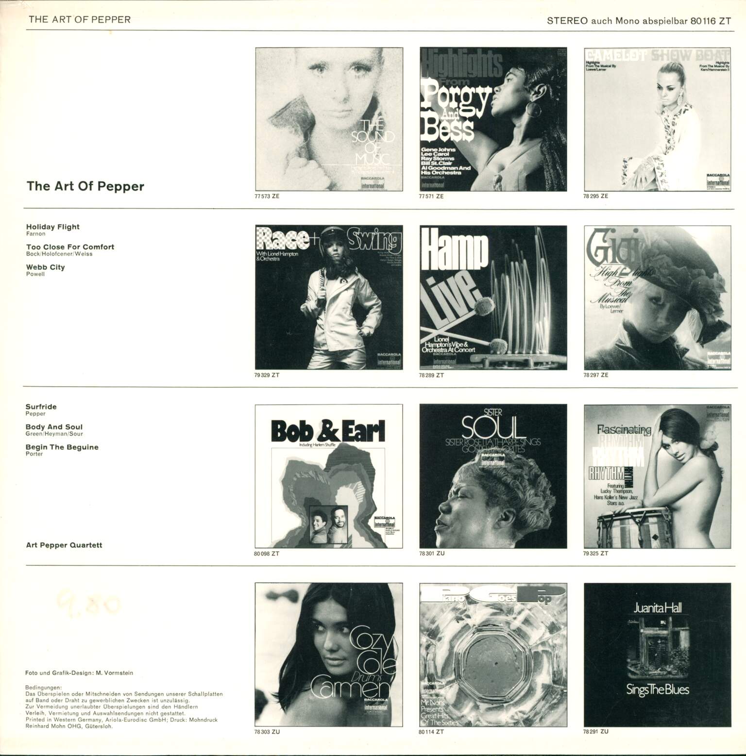 Art Pepper Quartet: The Art Of Pepper, 1×LP (Vinyl)