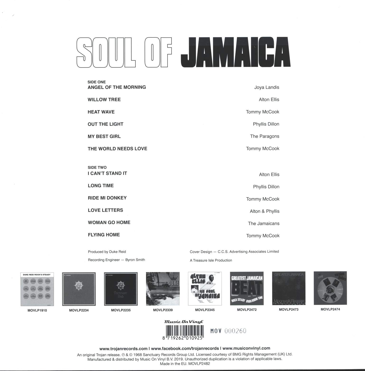 Various: Soul Of Jamaica, 1×LP (Vinyl)