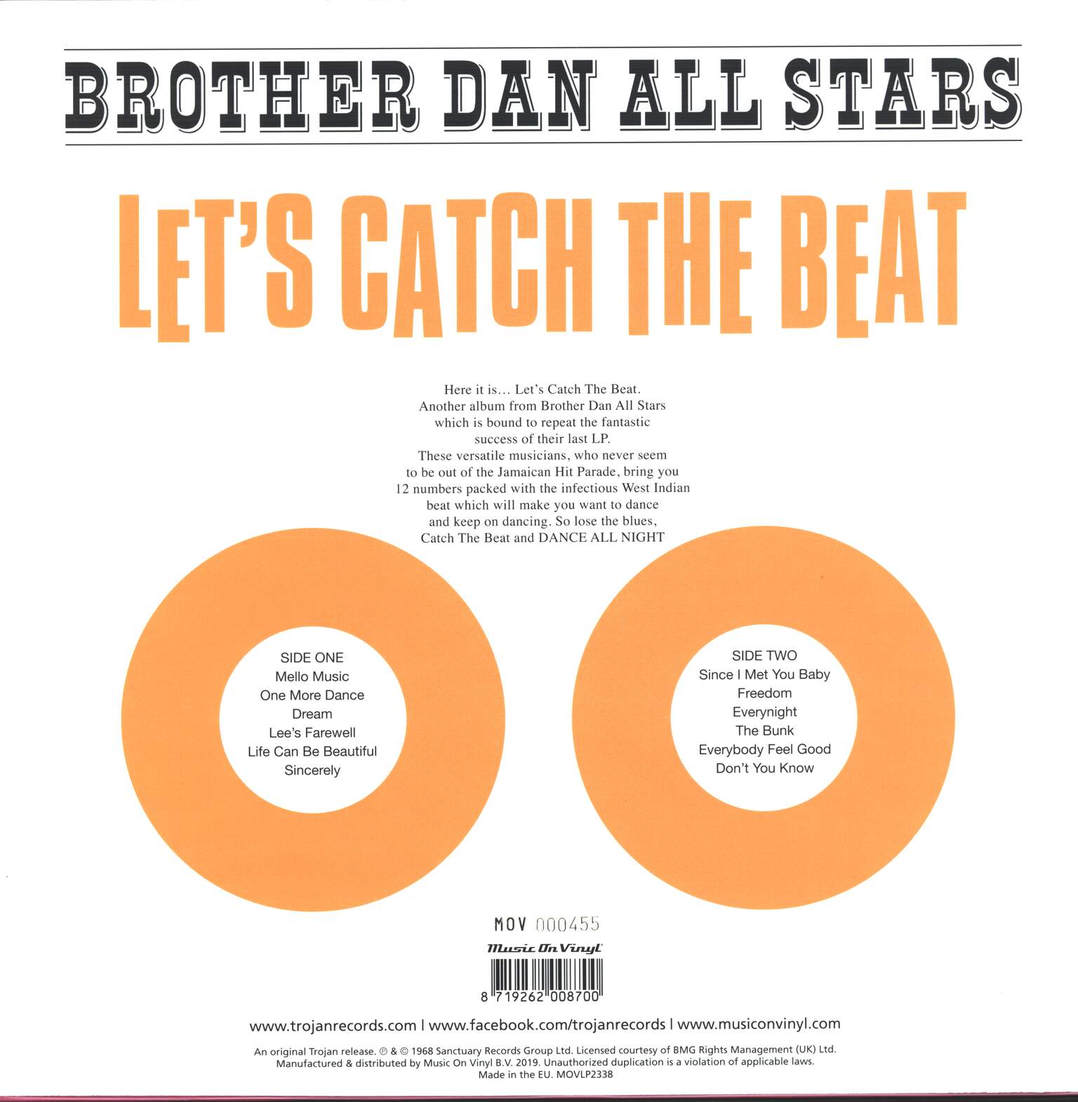 Brother Dan All Stars: Let's Catch The Beat, 1×LP (Vinyl)
