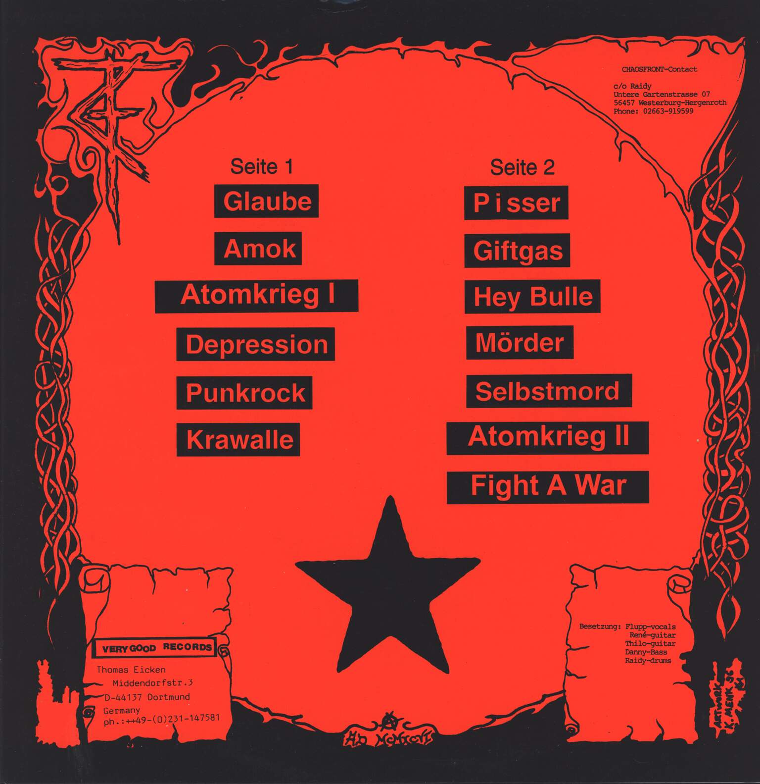 Chaosfront: Freiheit....Durch Widerstand, 1×LP (Vinyl)