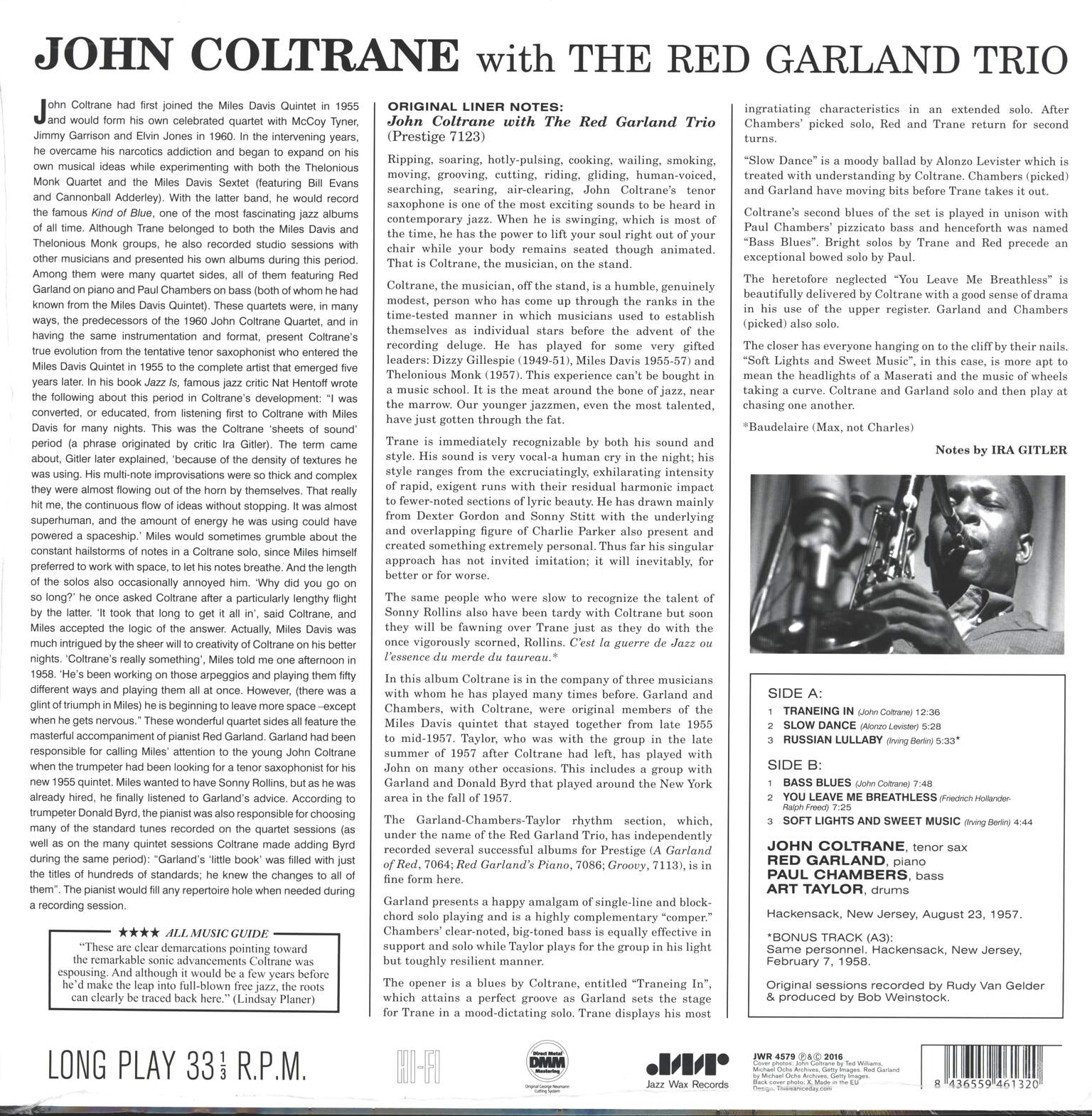 John Coltrane: John Coltrane With The Red Garland Trio, 1×LP (Vinyl)