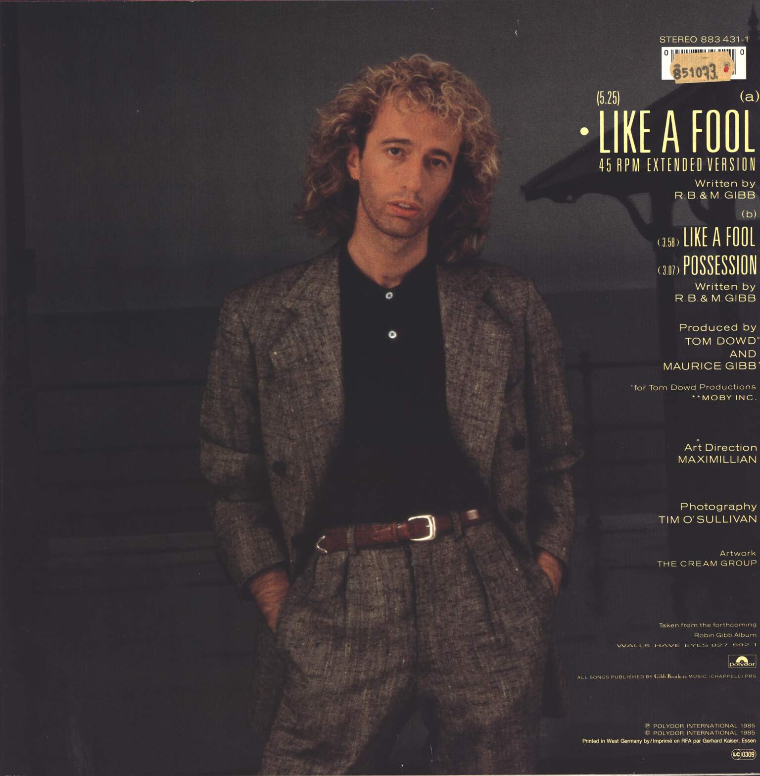 Robin Gibb: Like A Fool, 1×12" Maxi Single (Vinyl)