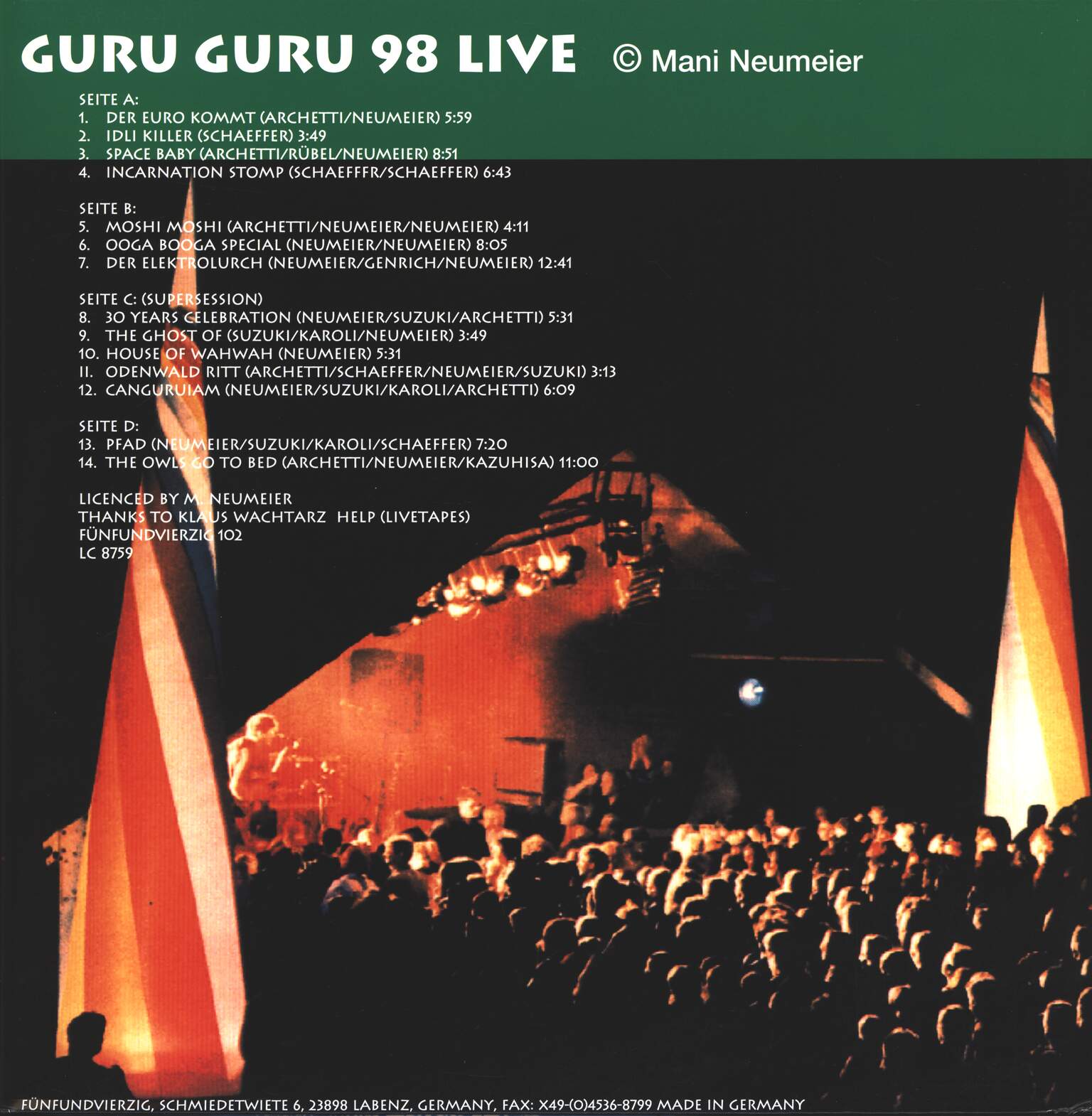 Guru Guru: 30 Jahre Live, 2×LP (Vinyl)