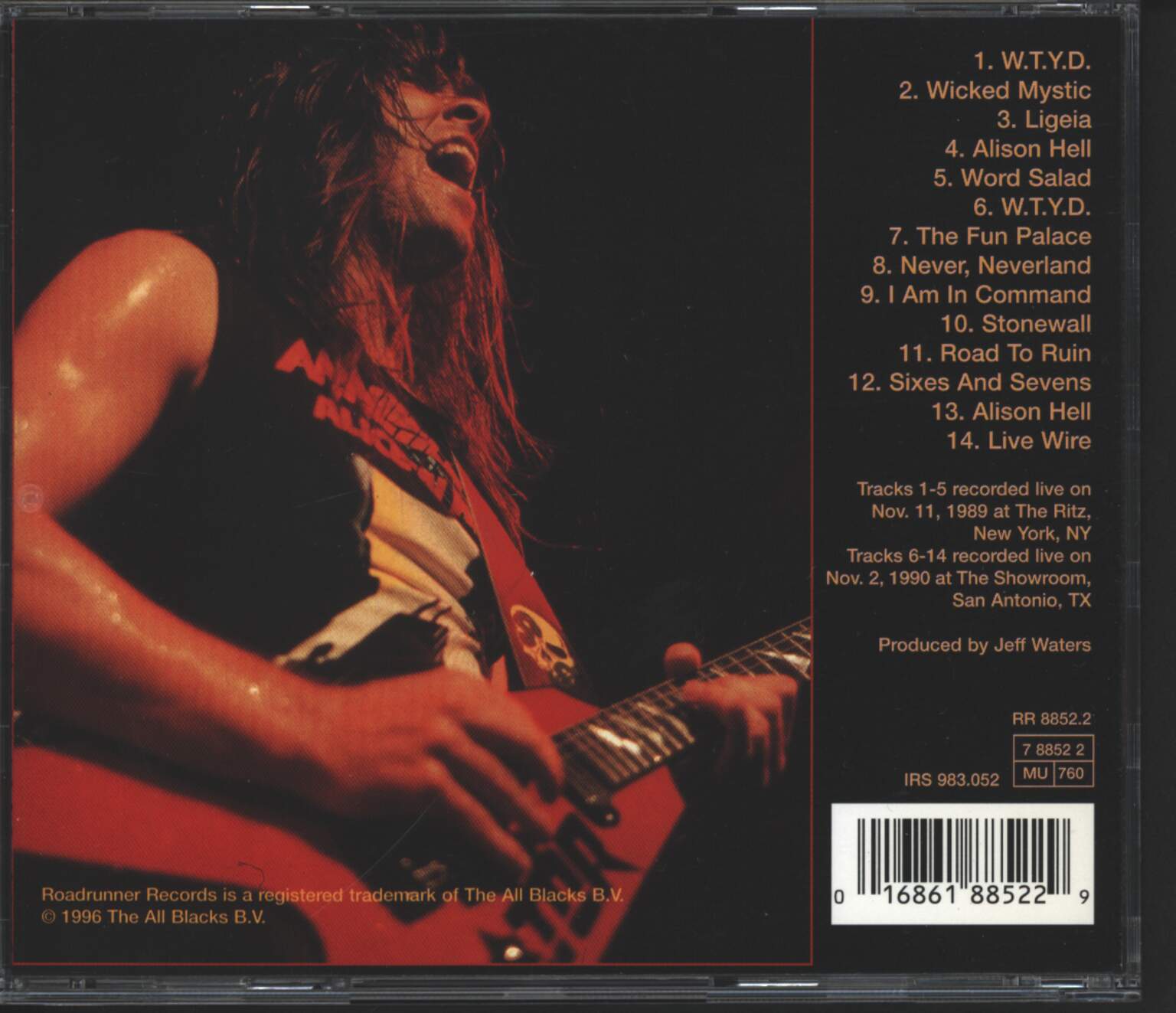 Annihilator: In Command (Live 1989-1990), 1×CD