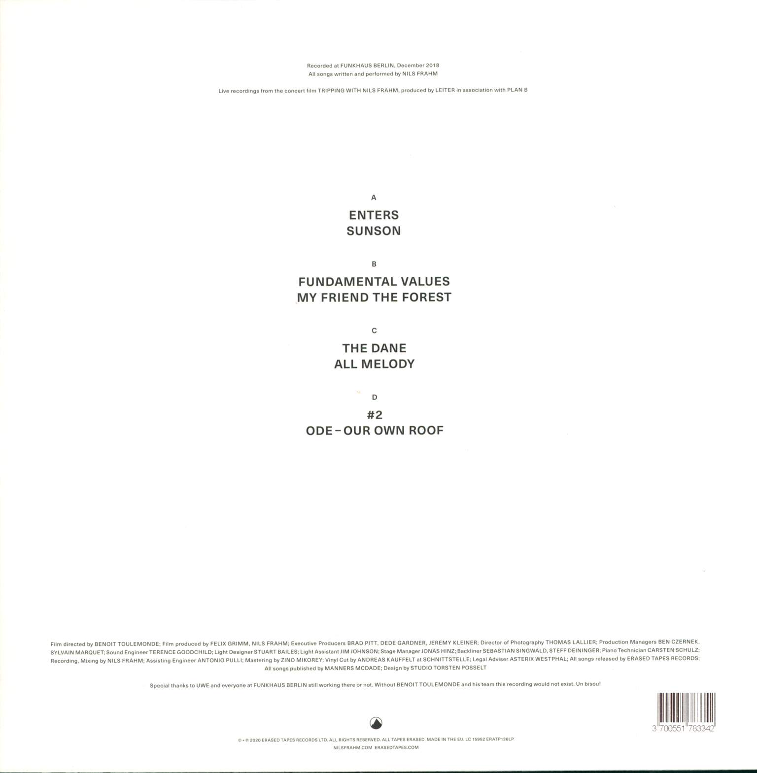 Nils Frahm: Tripping with Nils Frahm, 2×LP (Vinyl)