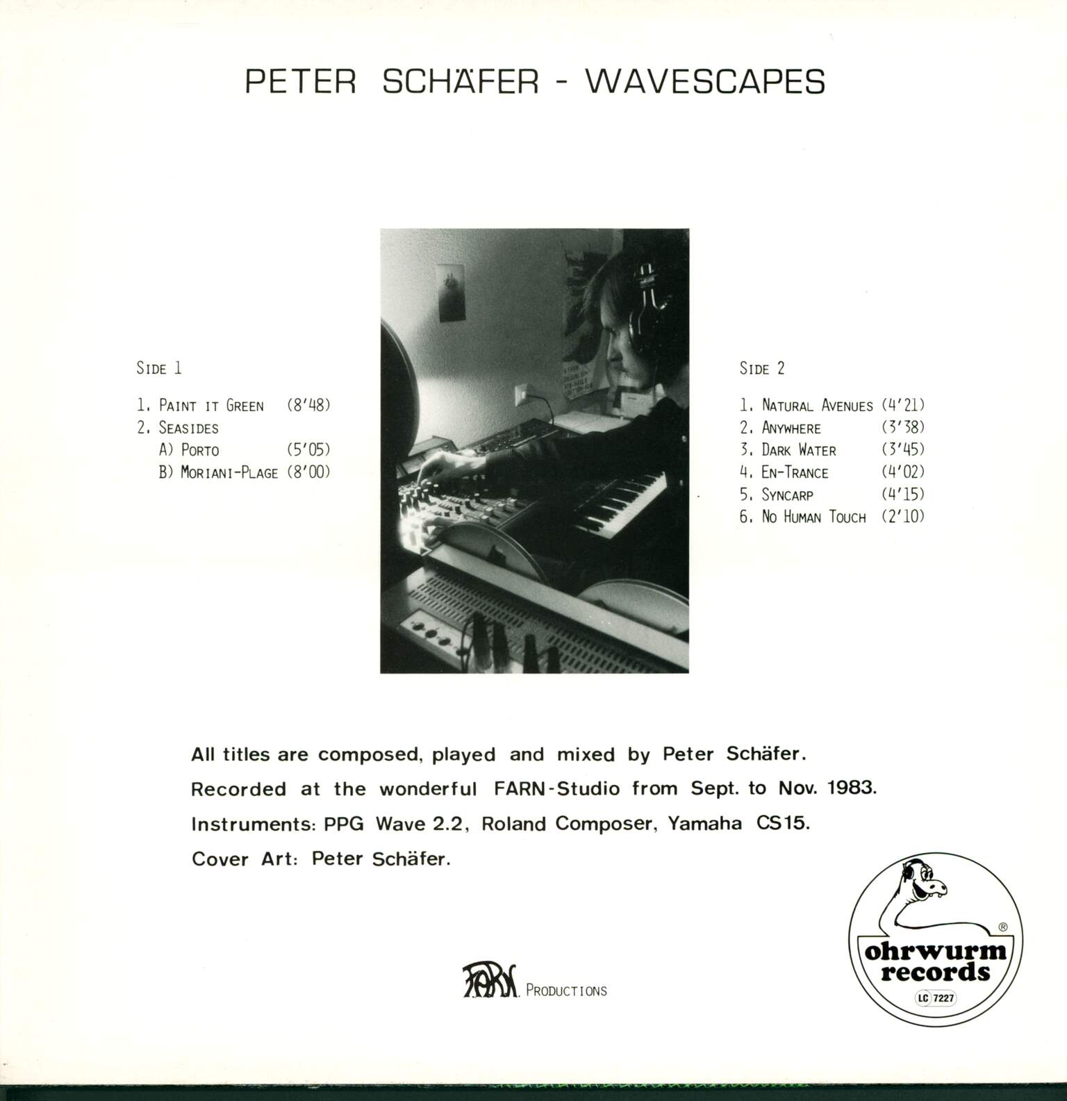 Peter Schaefer: Wavescapes, 1×LP (Vinyl)