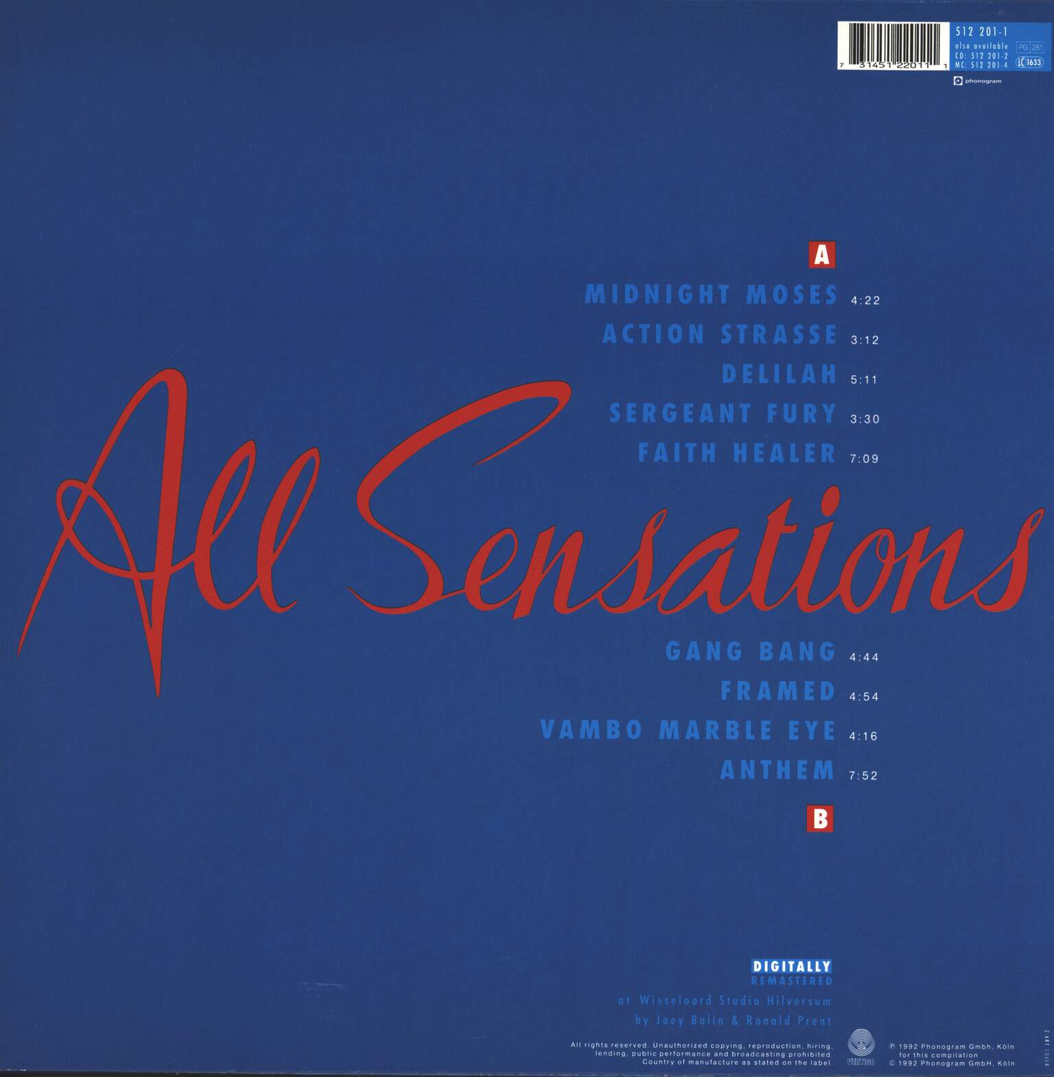 The Sensational Alex Harvey Band: All Sensations, 1×LP (Vinyl)