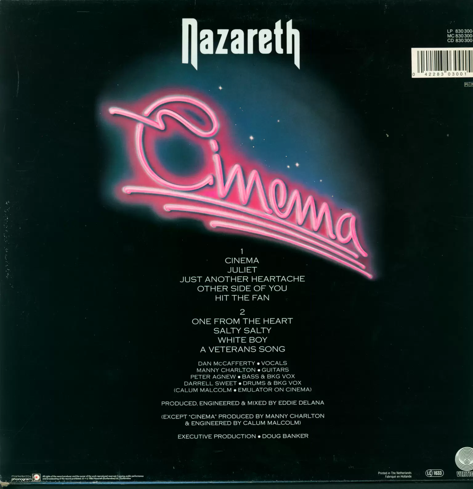 Nazareth: Cinema, 1×LP (Vinyl)