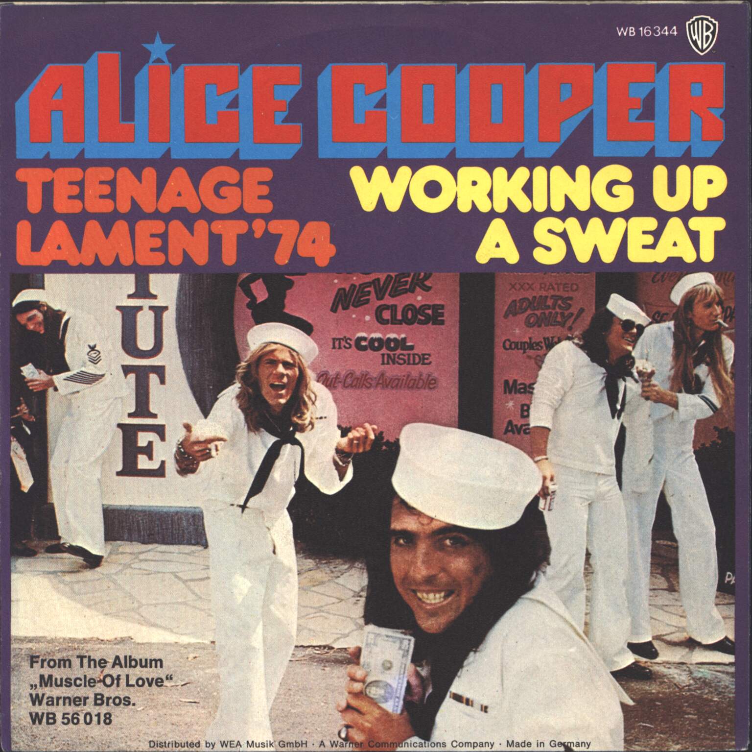 Alice Cooper: Teenage Lament '74 / Working Up A Sweat, 1×7" Single (Vinyl)