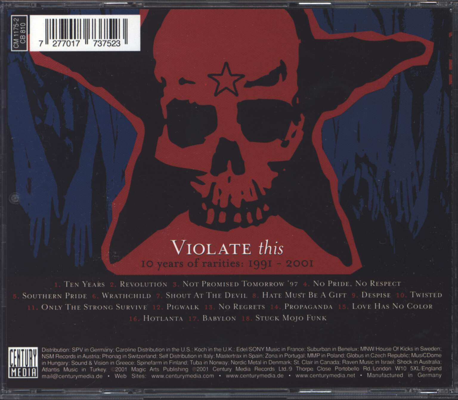Stuck Mojo: Violate This, 1×CD