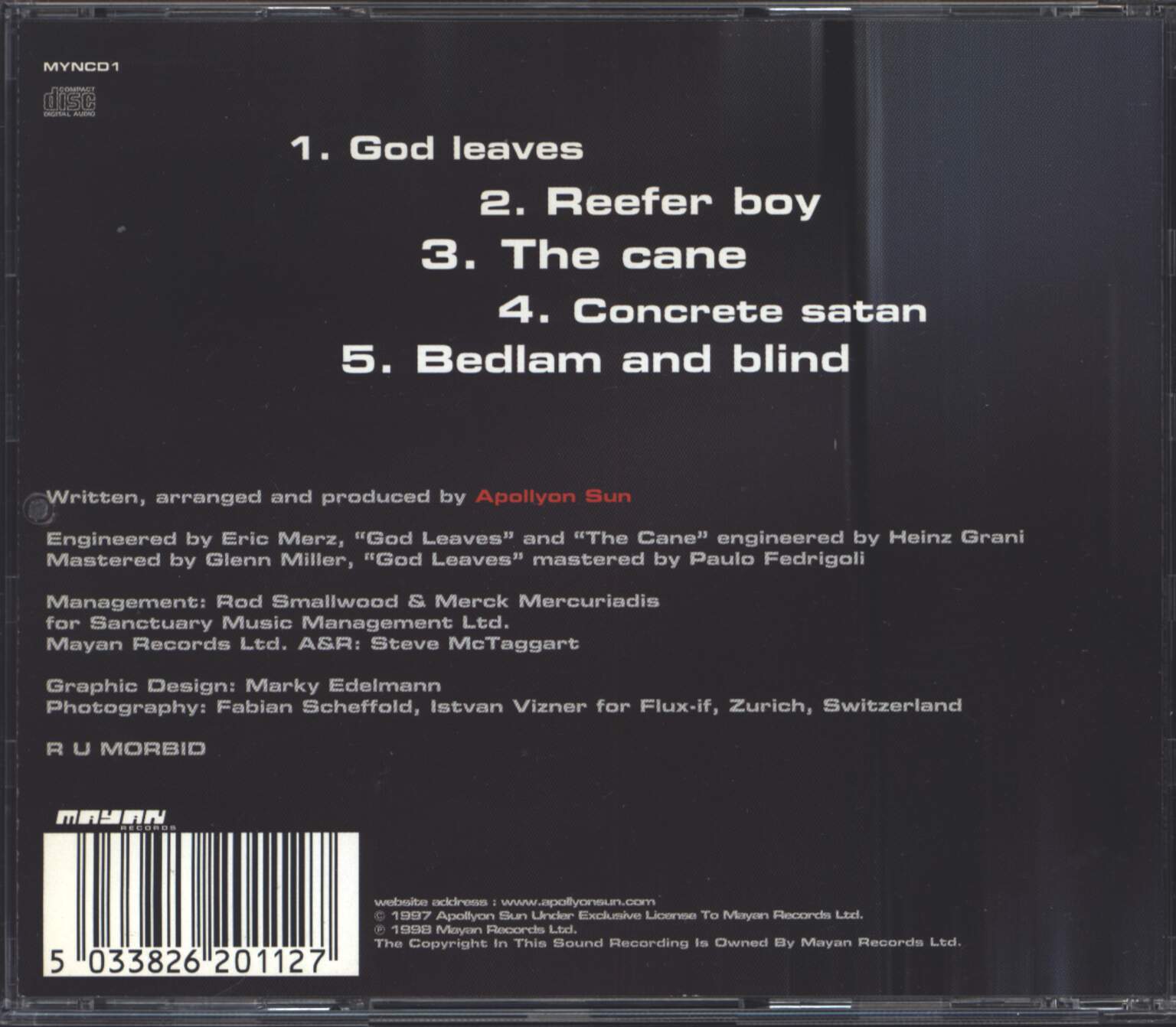 Apollyon Sun: God Leaves (And Dies), 1×Mini CD