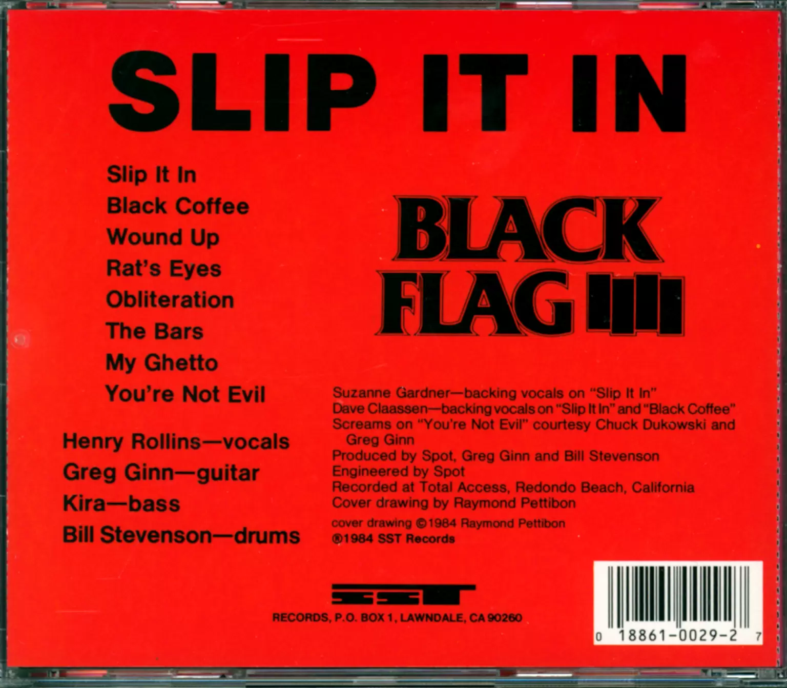 Black Flag: Slip It In, 1×CD